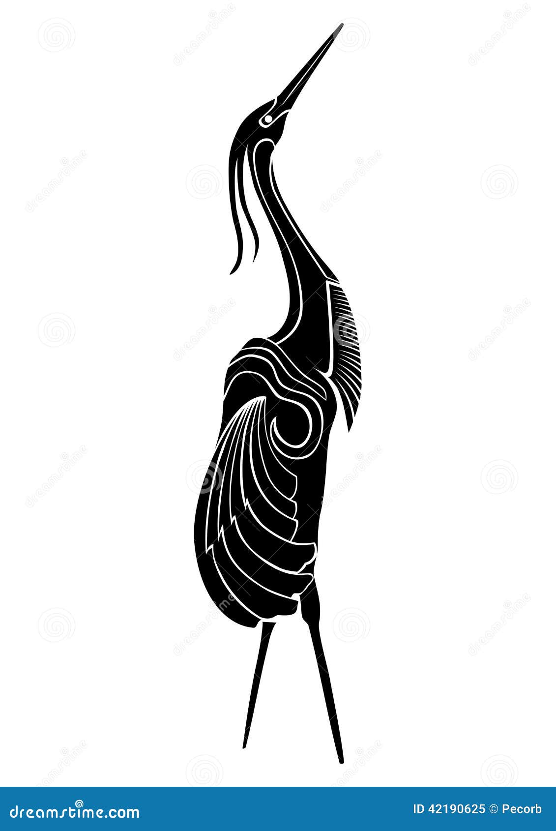 Illustration De Vecteur Doiseau De Grues Illustration De