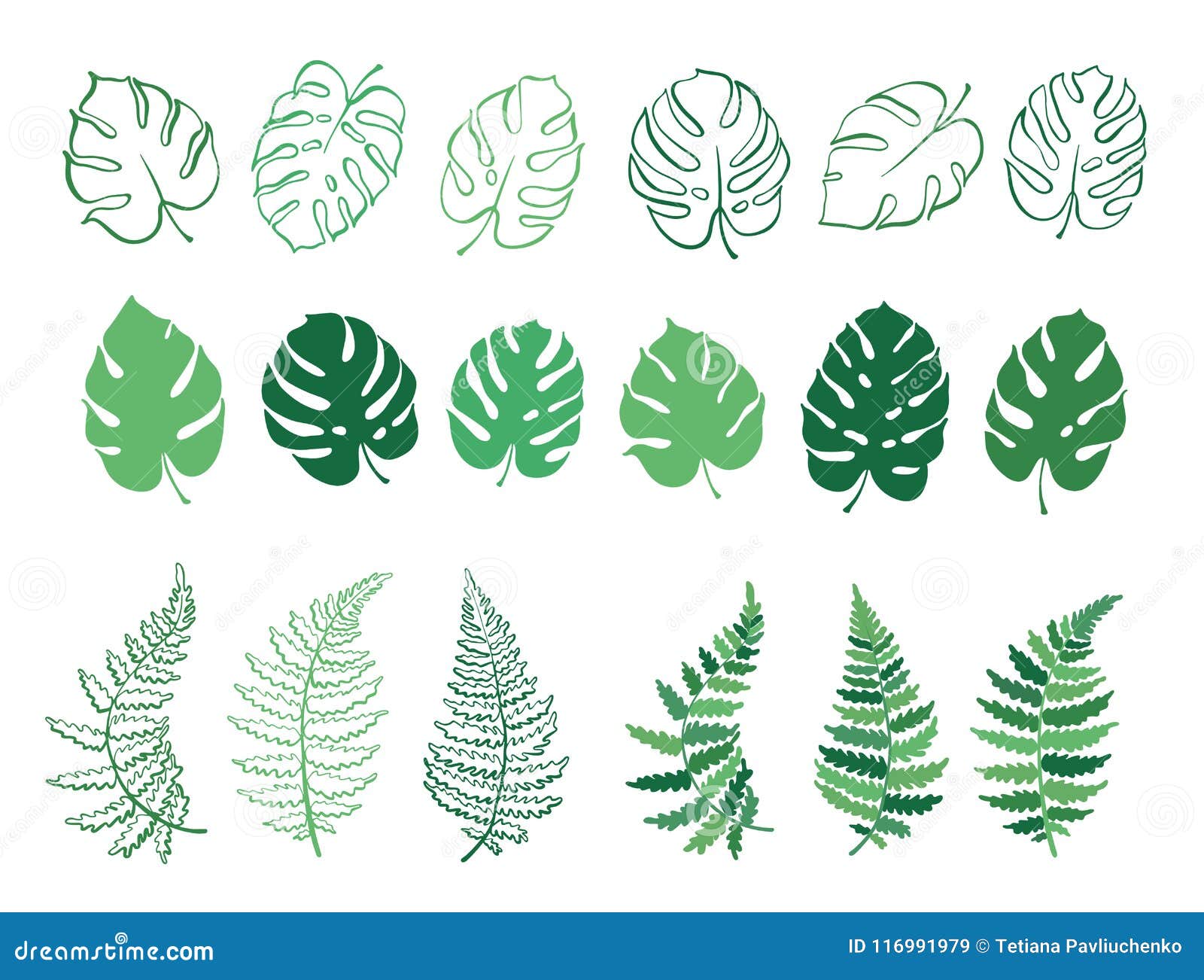 Un Croquis De L'art Vectoriel De La Feuille De Feuilles Dessin