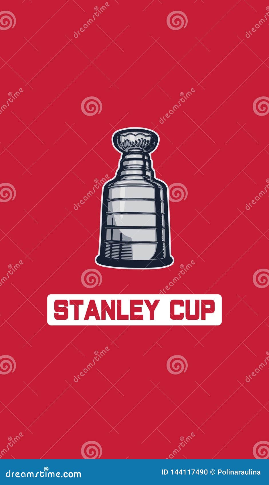 Illustration De Vecteur De La Coupe Stanley De Trophée D'hockey