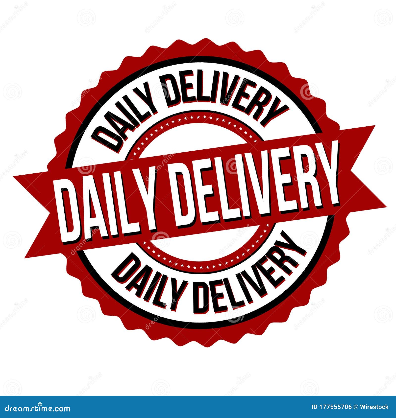 Illustration of a [daily Delivery] Sign Against a White Background ...