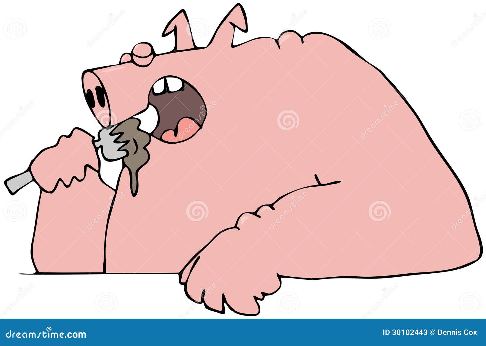 pig eating clipart - photo #17