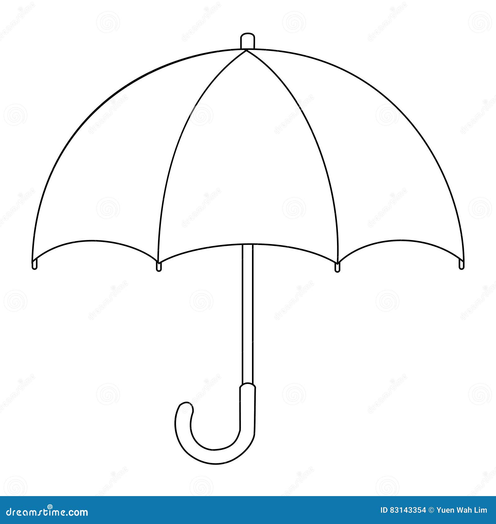 Illustration Der  Lokalisierten Regenschirm Karikatur 