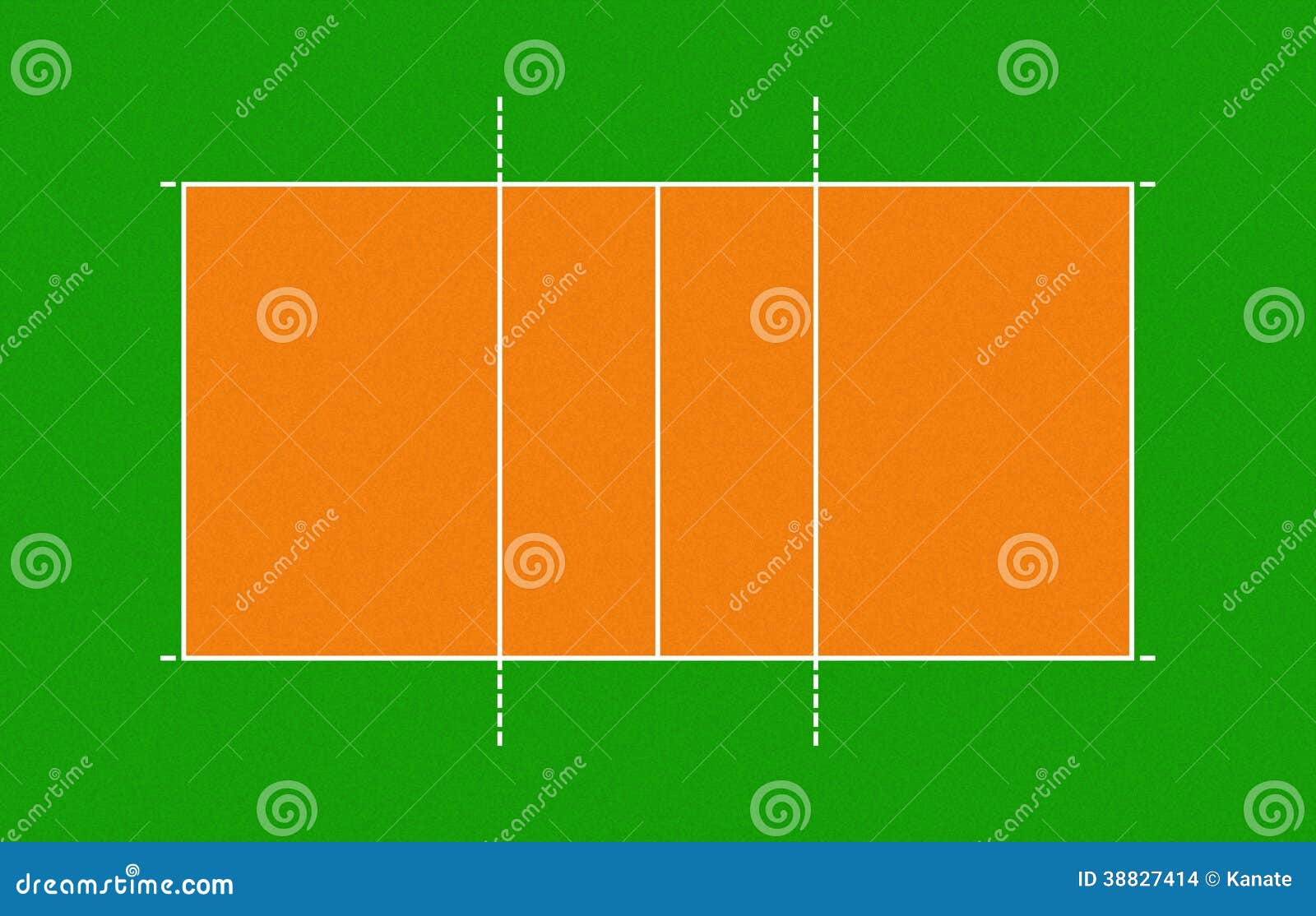 Illustration Des Volleyballfelds Stock Abbildung Illustration von