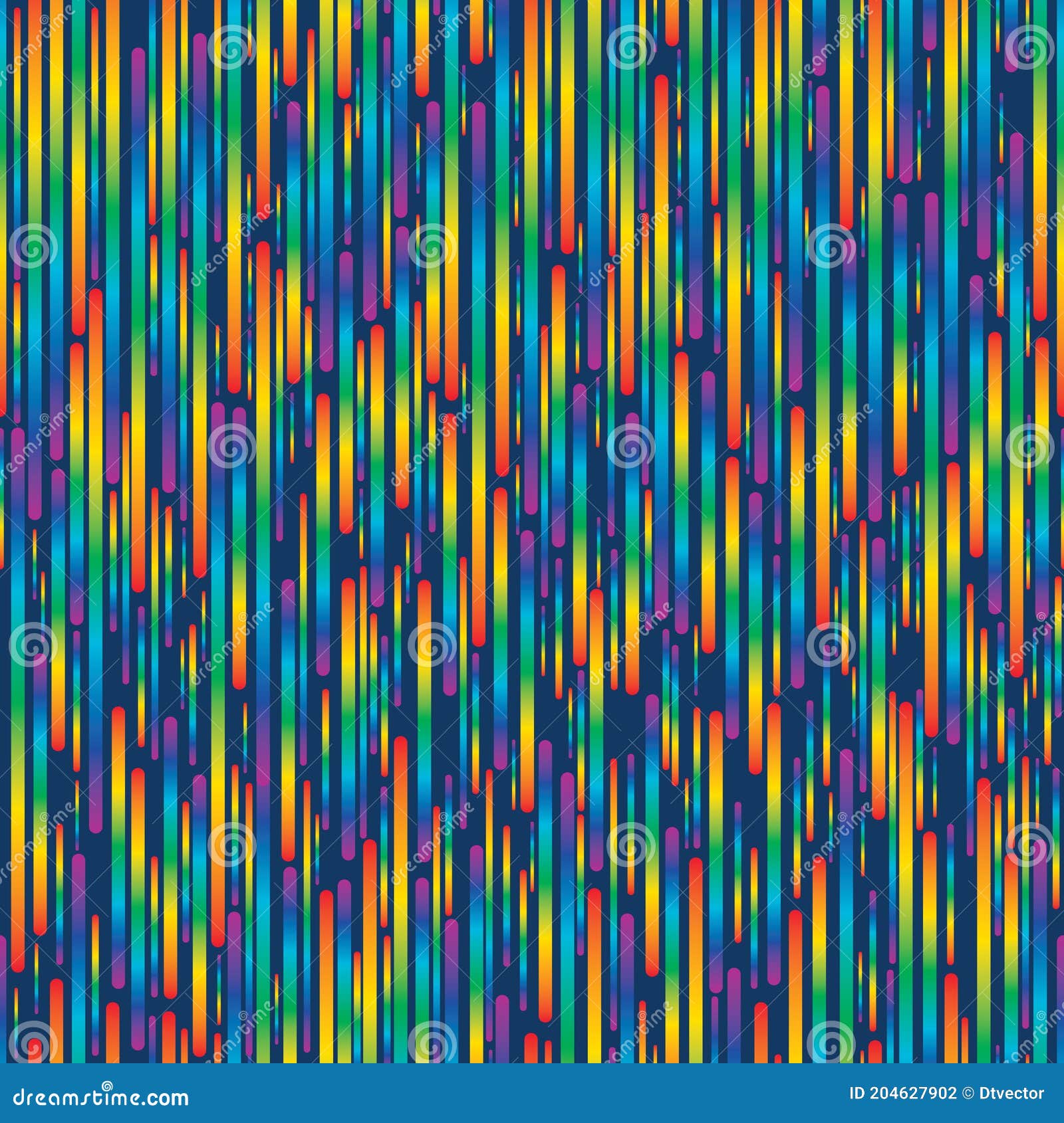 Rainbow Stick Vertical Seamless Pattern Stock Vector Illustration of shower, texture 204627902
