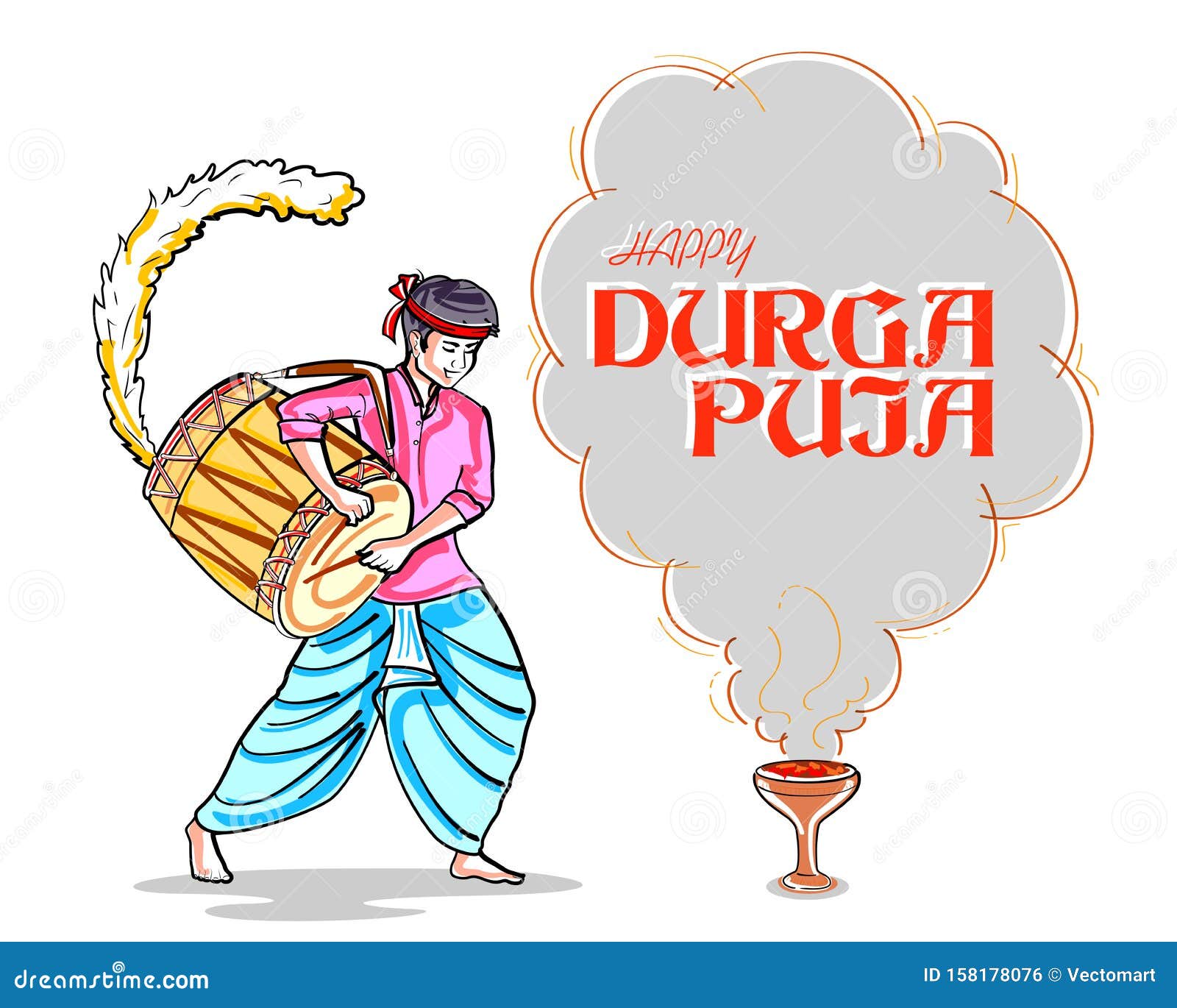 goddess durga in happy durga puja subh navratri indian religious header banner background