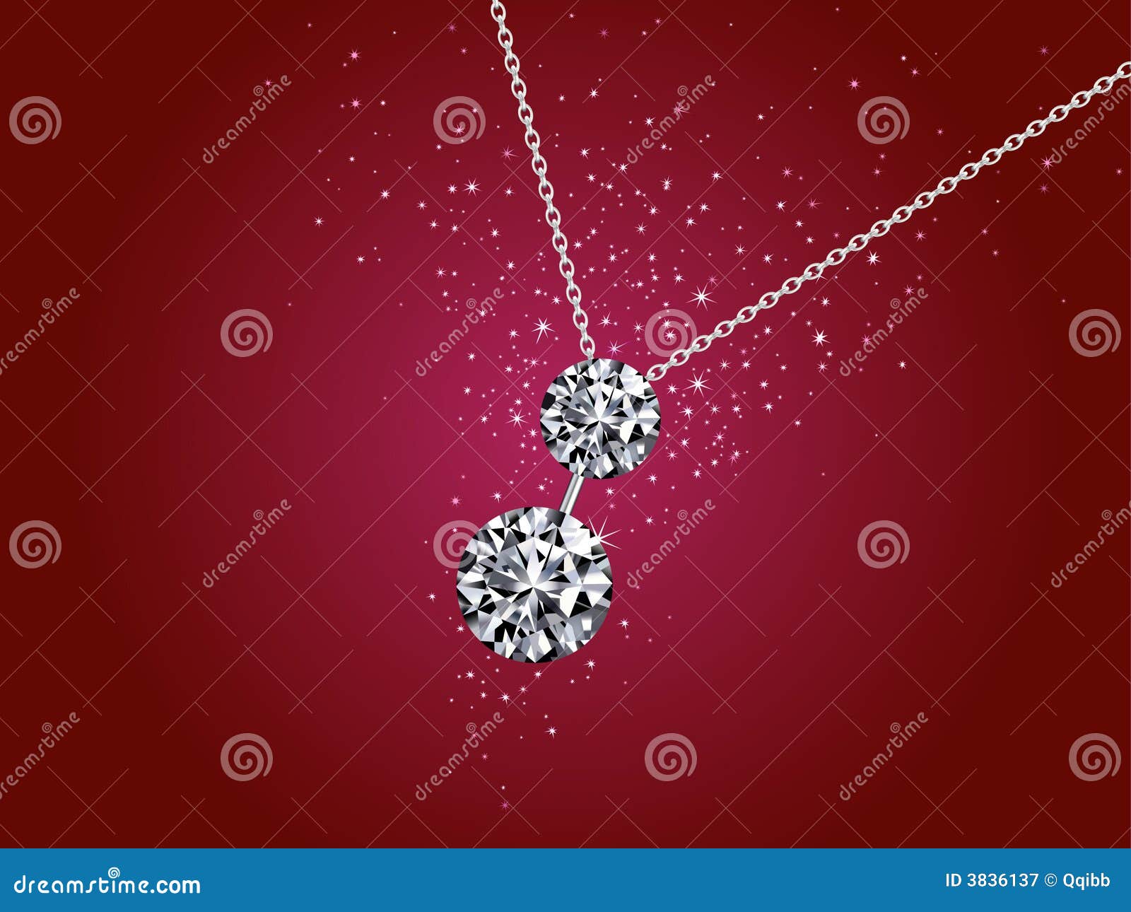 Diamond Necklace Cartoon Vector 50238773