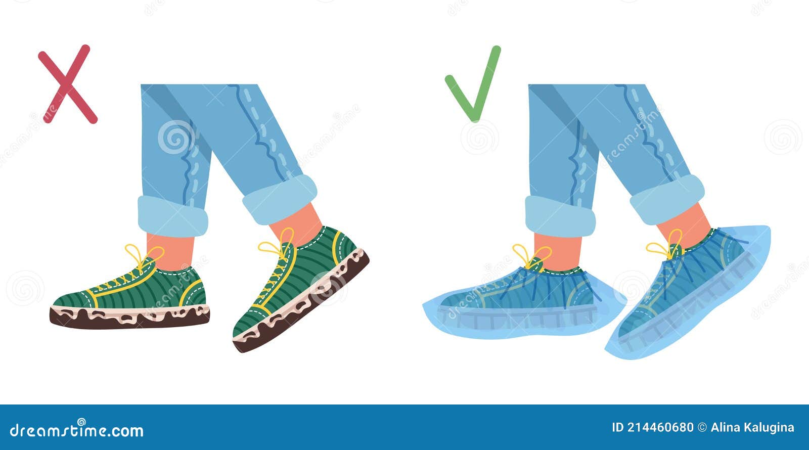 Dirty Shoes. Unclean Boot. Isolated Vector Illustration In Flat And