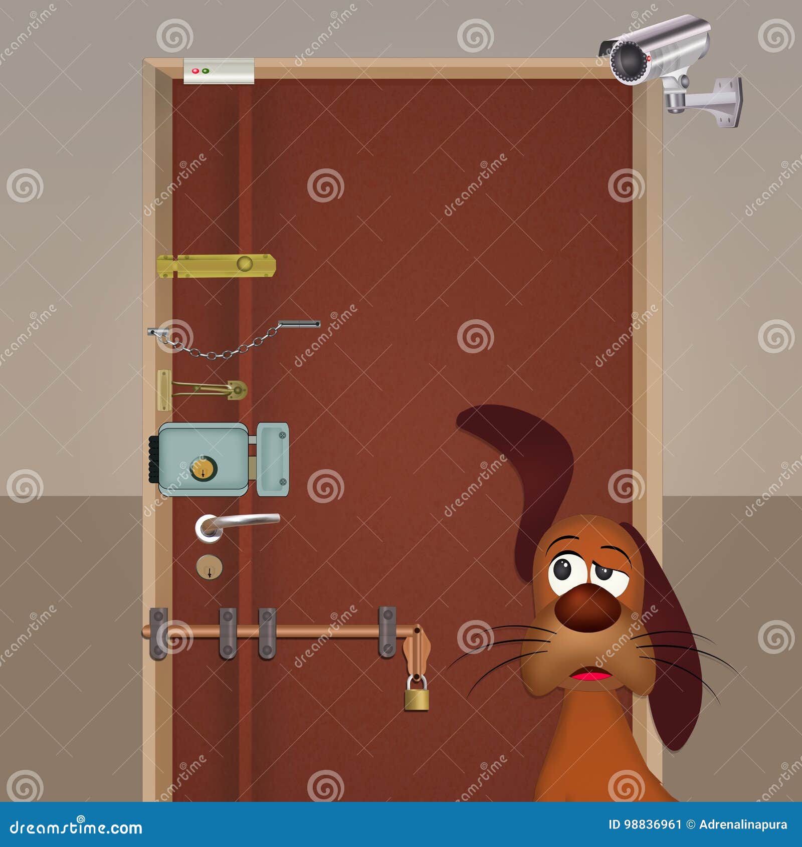 Dog Is Guarding The House Stock Illustration Illustration Of dog-is-guarding-the-house-stock-illustration-illustration-of