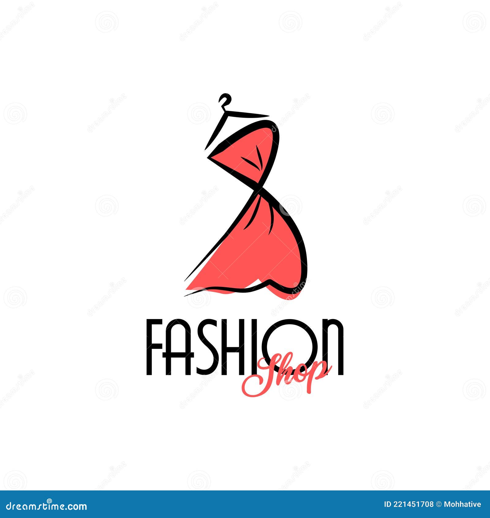 Illustration of a Dress with a Heart Shape for Women Fashion Logo Stock ...