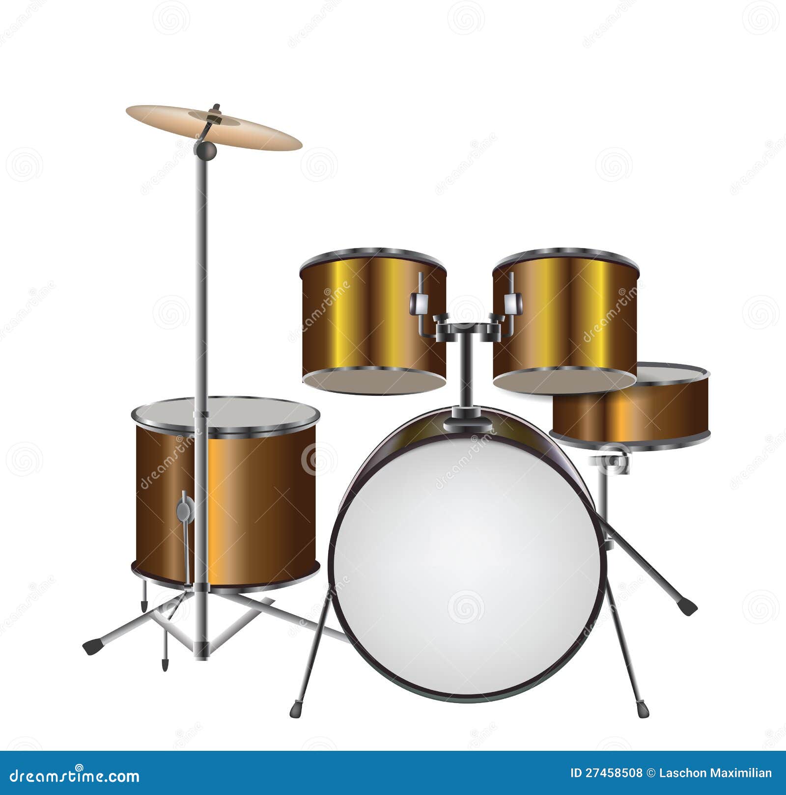 Illustration of Drum Kit stock vector. Illustration of drummer - 27458508