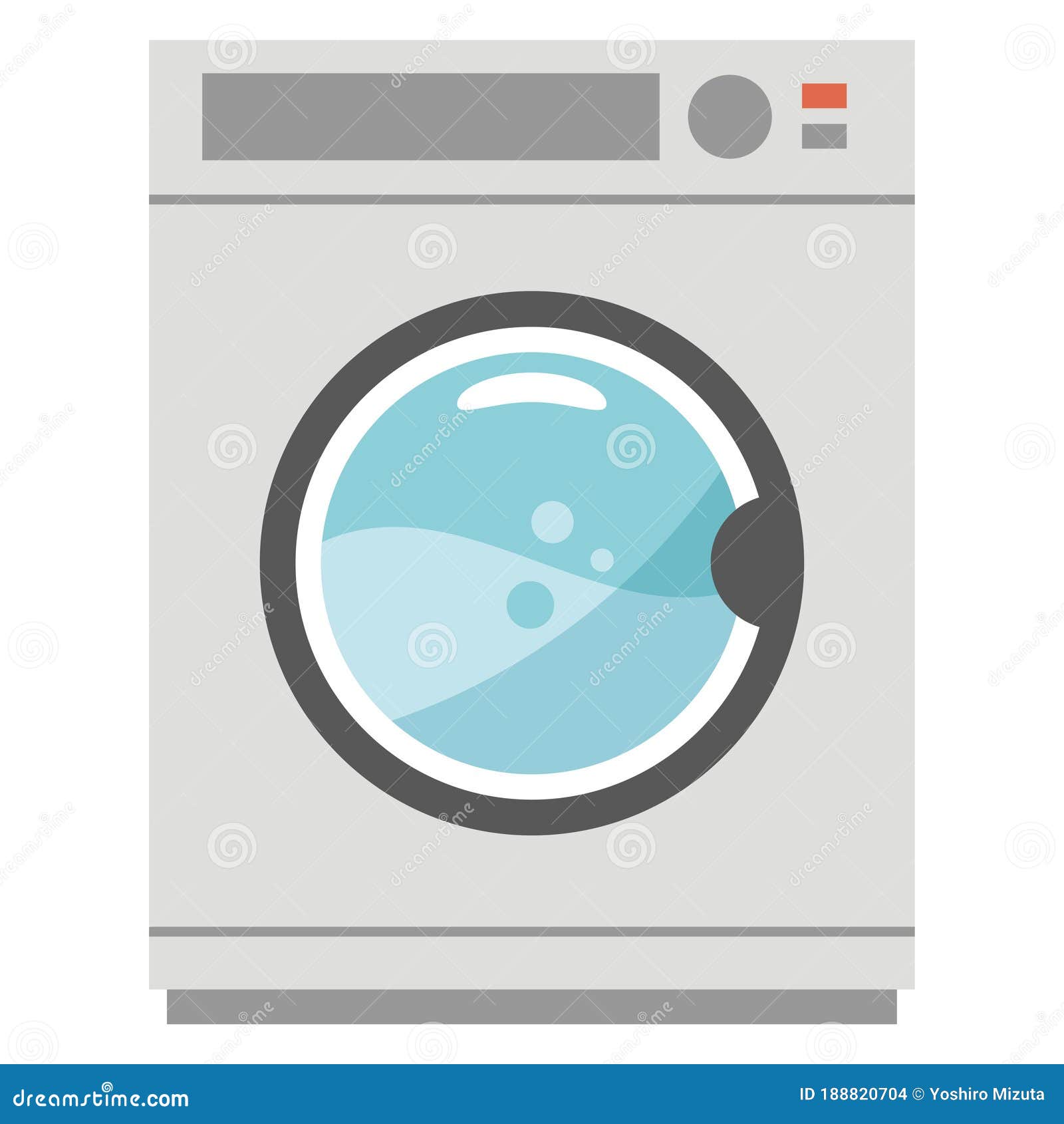 Illustration of Drum Type Washing Machine Stock Vector Illustration of clean, person 188820704