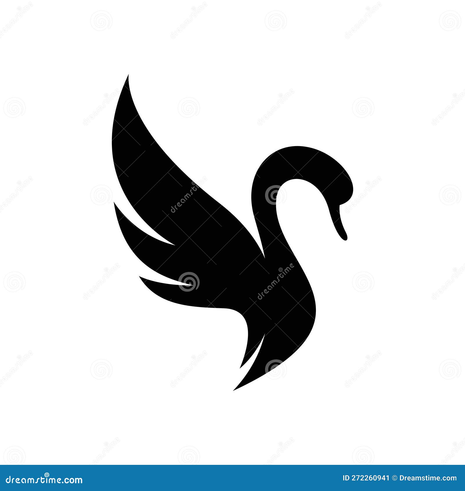 Illustration du logo cygne illustration de vecteur. Illustration du