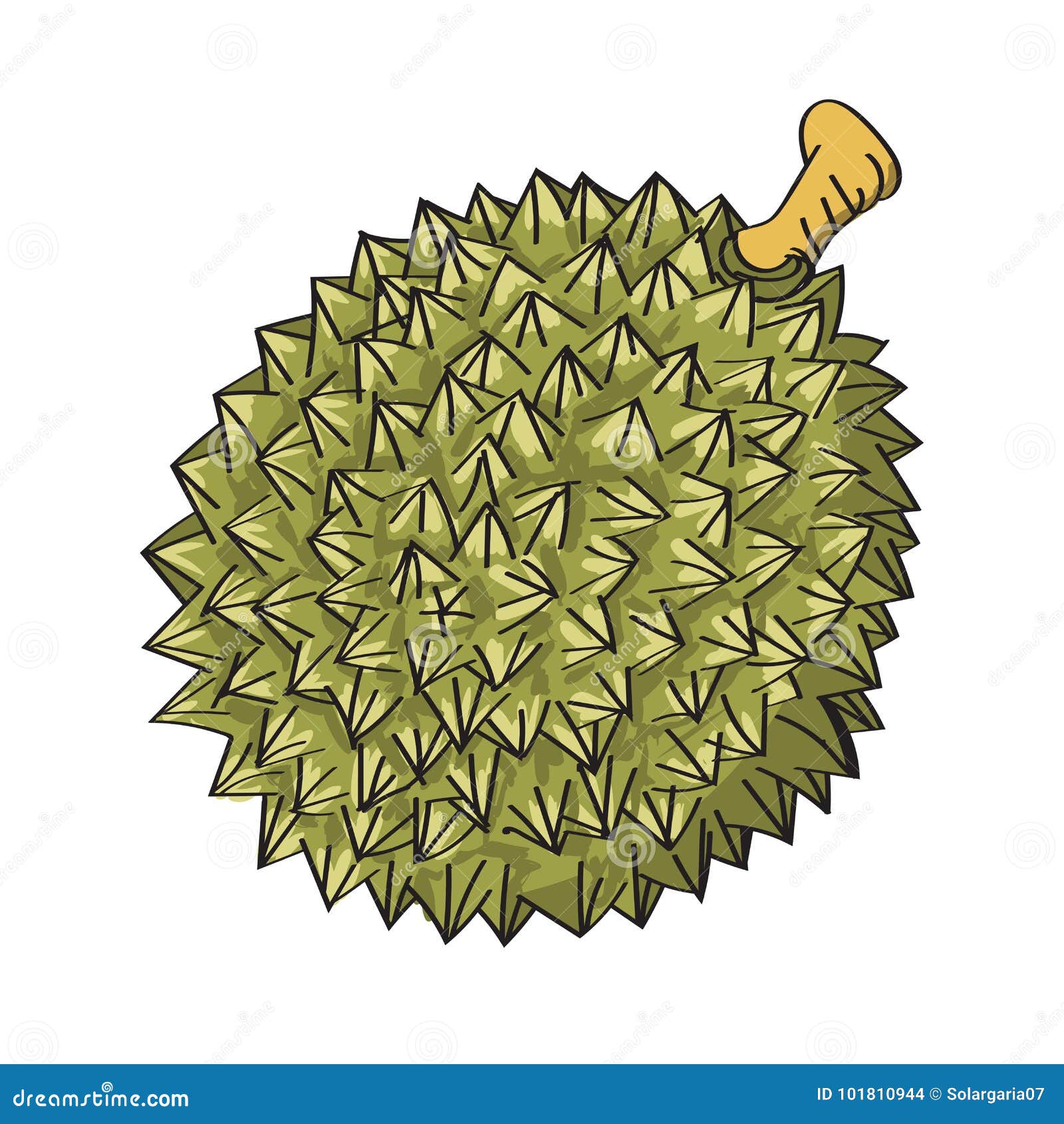 Illustration Of A Durian Fruit Cannot Be Carried On A Plane. On Board