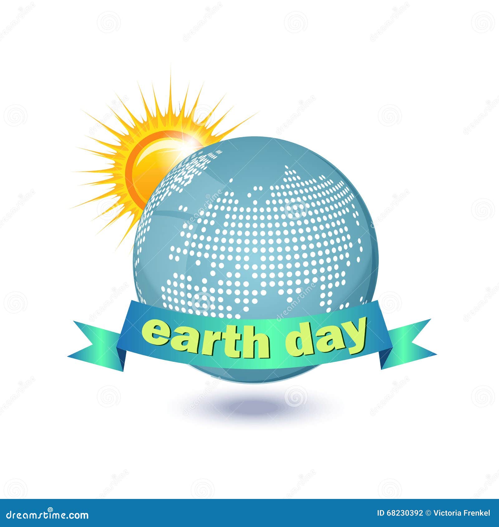 Illustration of an Eco-friendly Green Earth Design Isolated on a White ...