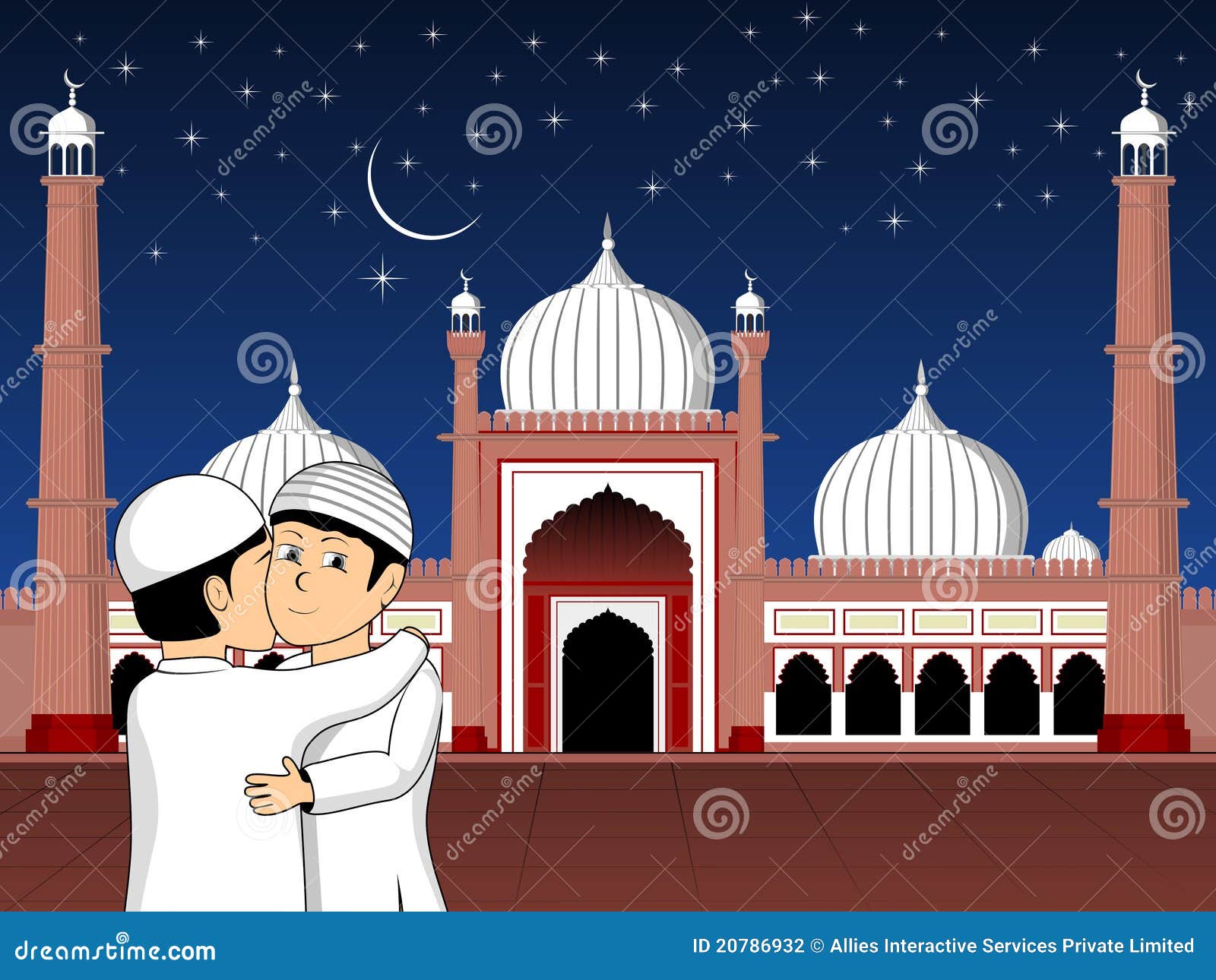 Illustration For Eid Mubarak Celebration Stock Vector 