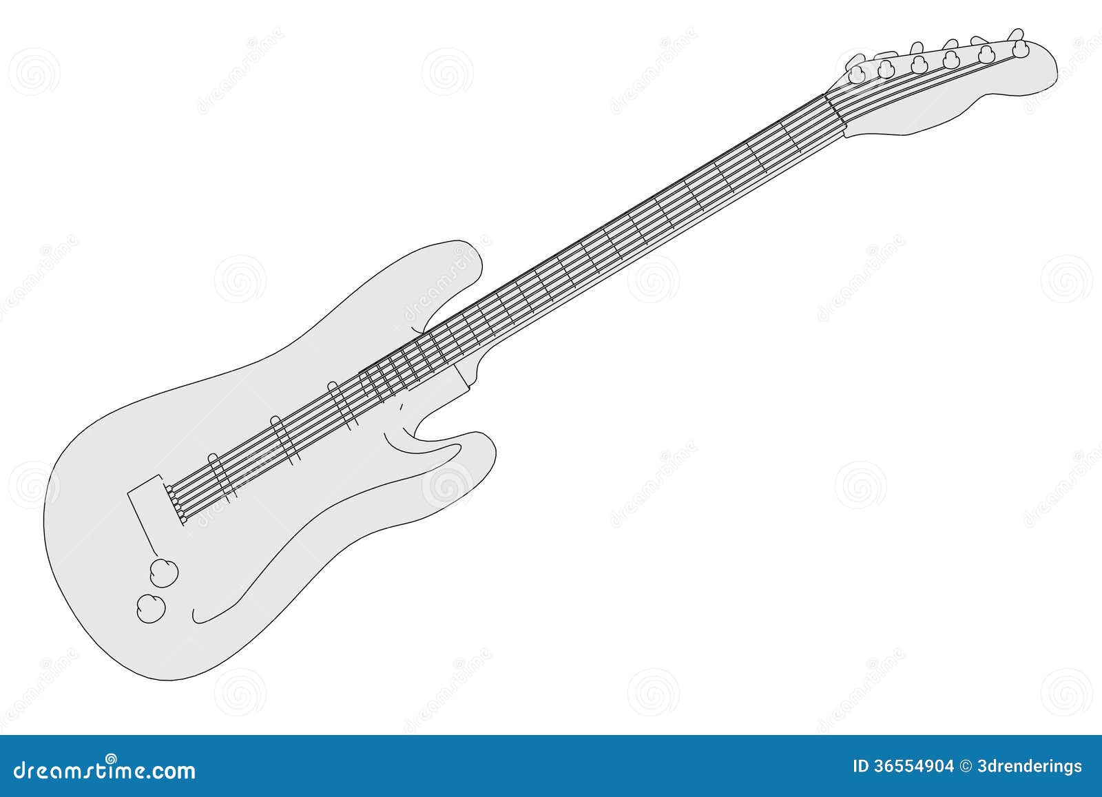 Illustration of Electric Guitar Stock Illustration - Illustration of