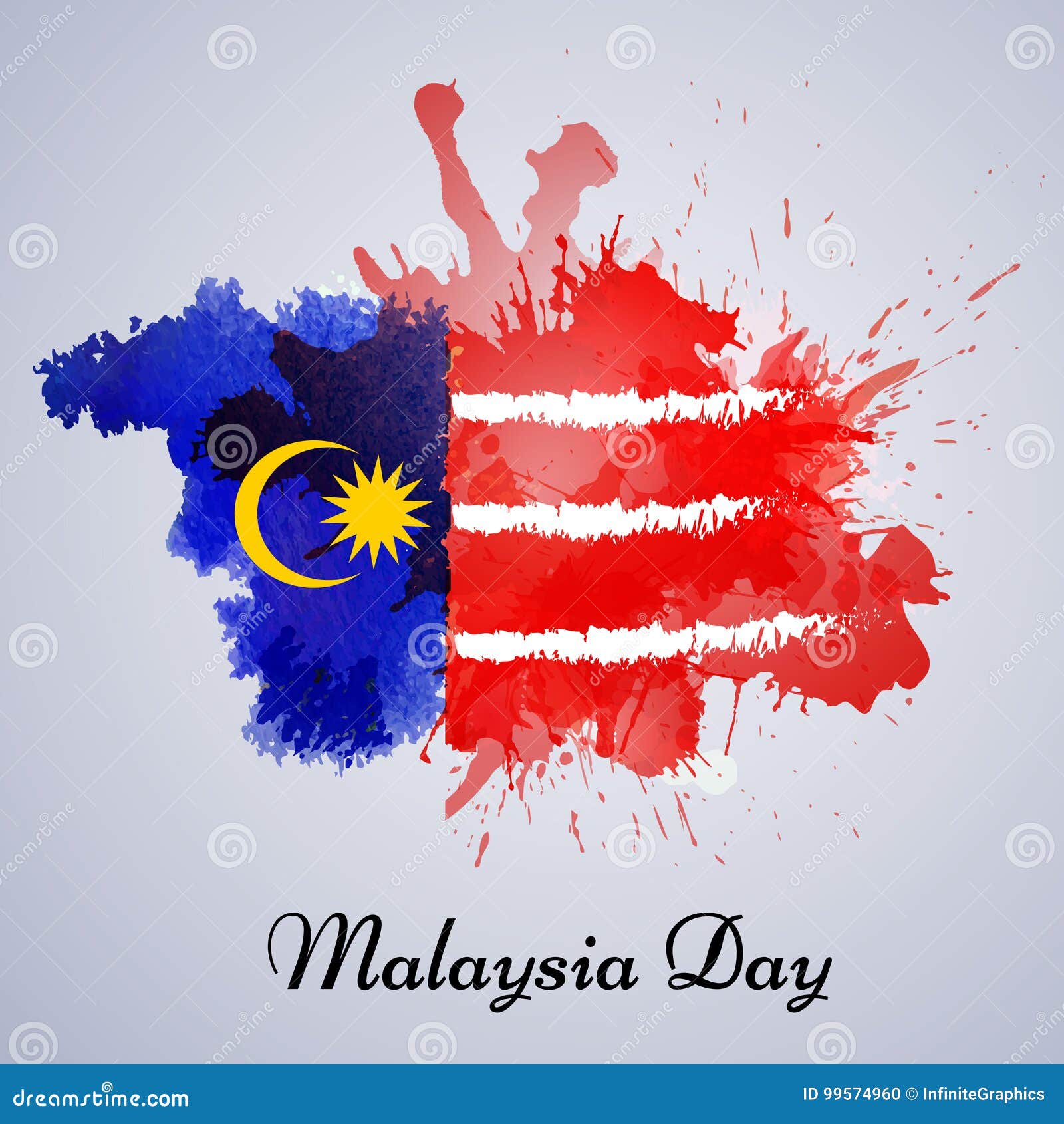 Illustration of Malaysia Independence Day Background Stock Vector