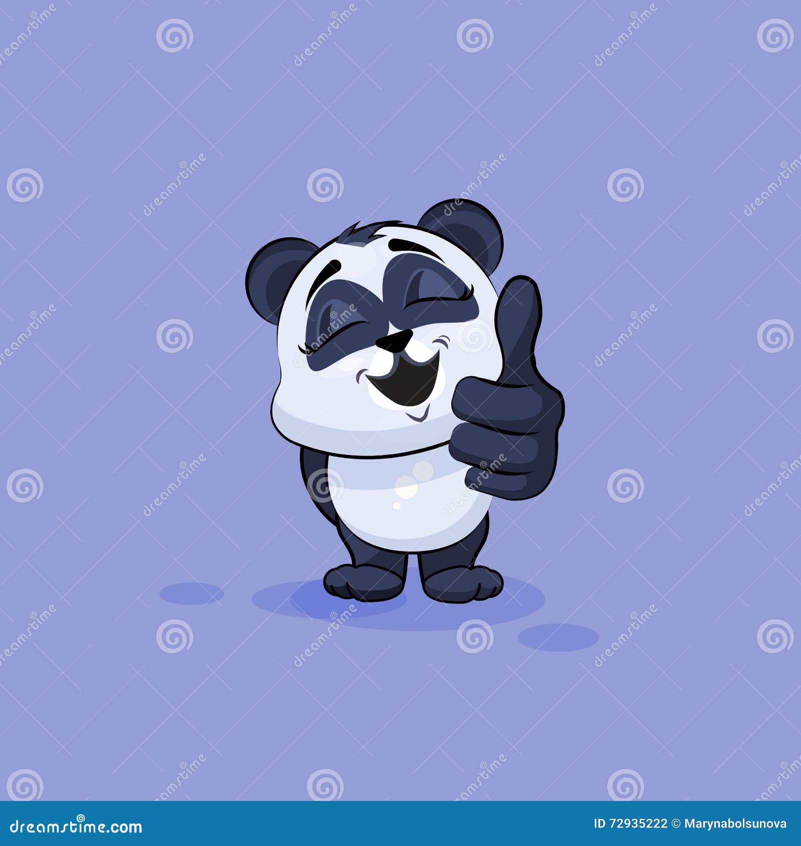 Illustration Emoji Character Cartoon Panda Approves with Thumb Up Sticker  Emoticon Stock Vector - Illustration of personage, emotion: 72935222