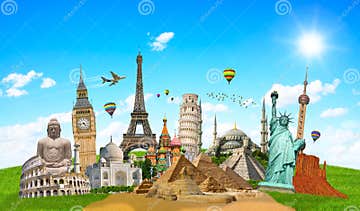 Illustration of Famous Monument of the World Stock Illustration ...