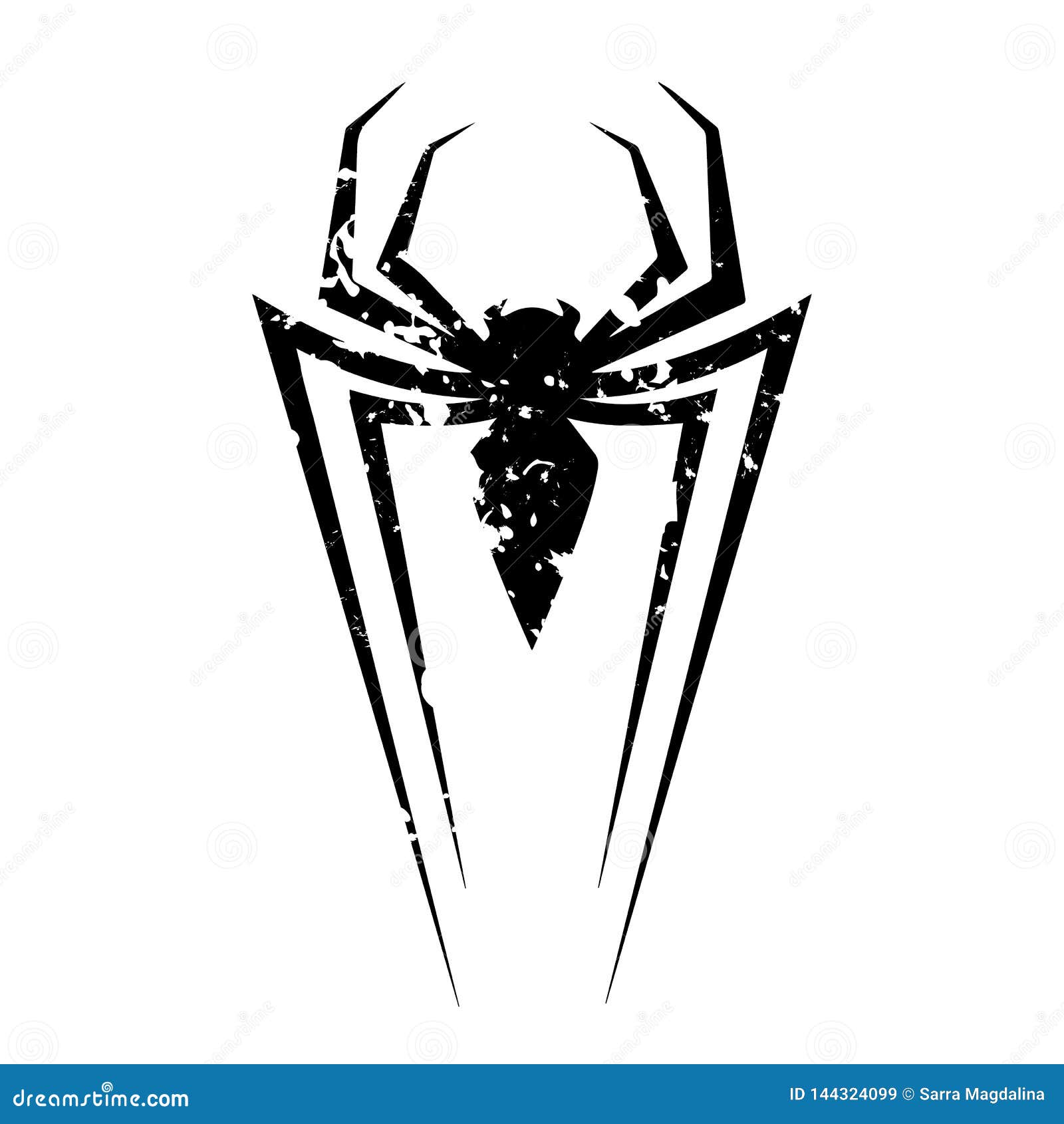 Spiderman Logo in Grunge Style. Stock Vector - Illustration of ...