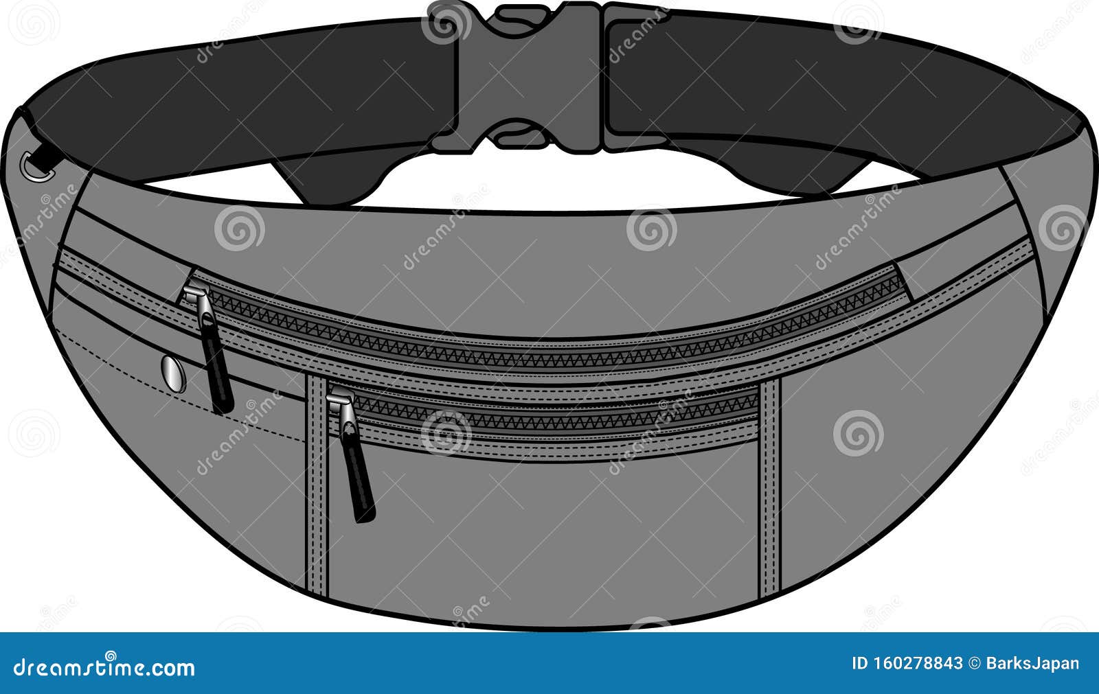 Illustration of Fanny Pack Waist Pouch Stock Vector Illustration of