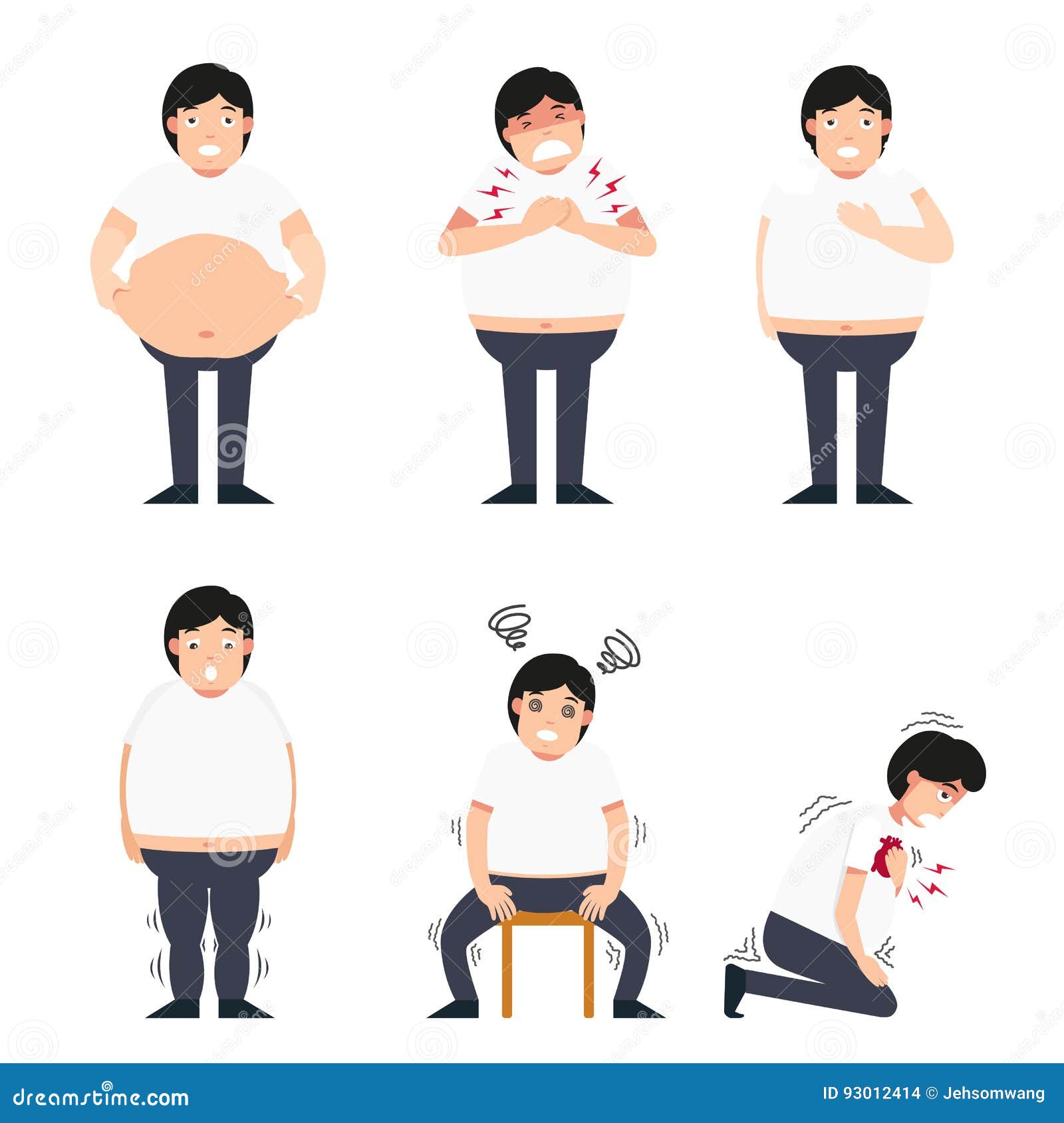  of fat man with various diseases