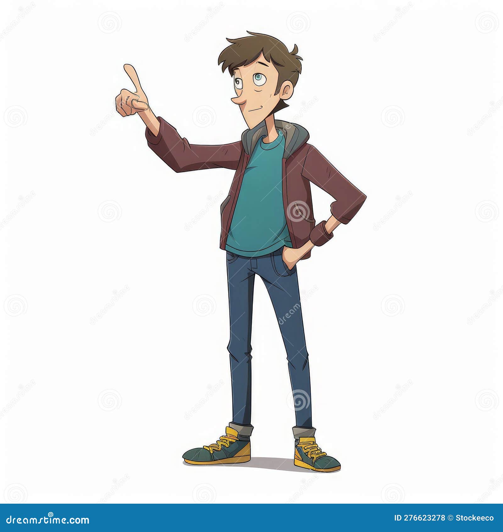 Chad in Cartoon Style Pointing at Camera Stock Illustration - Illustration  of face, background: 276623278