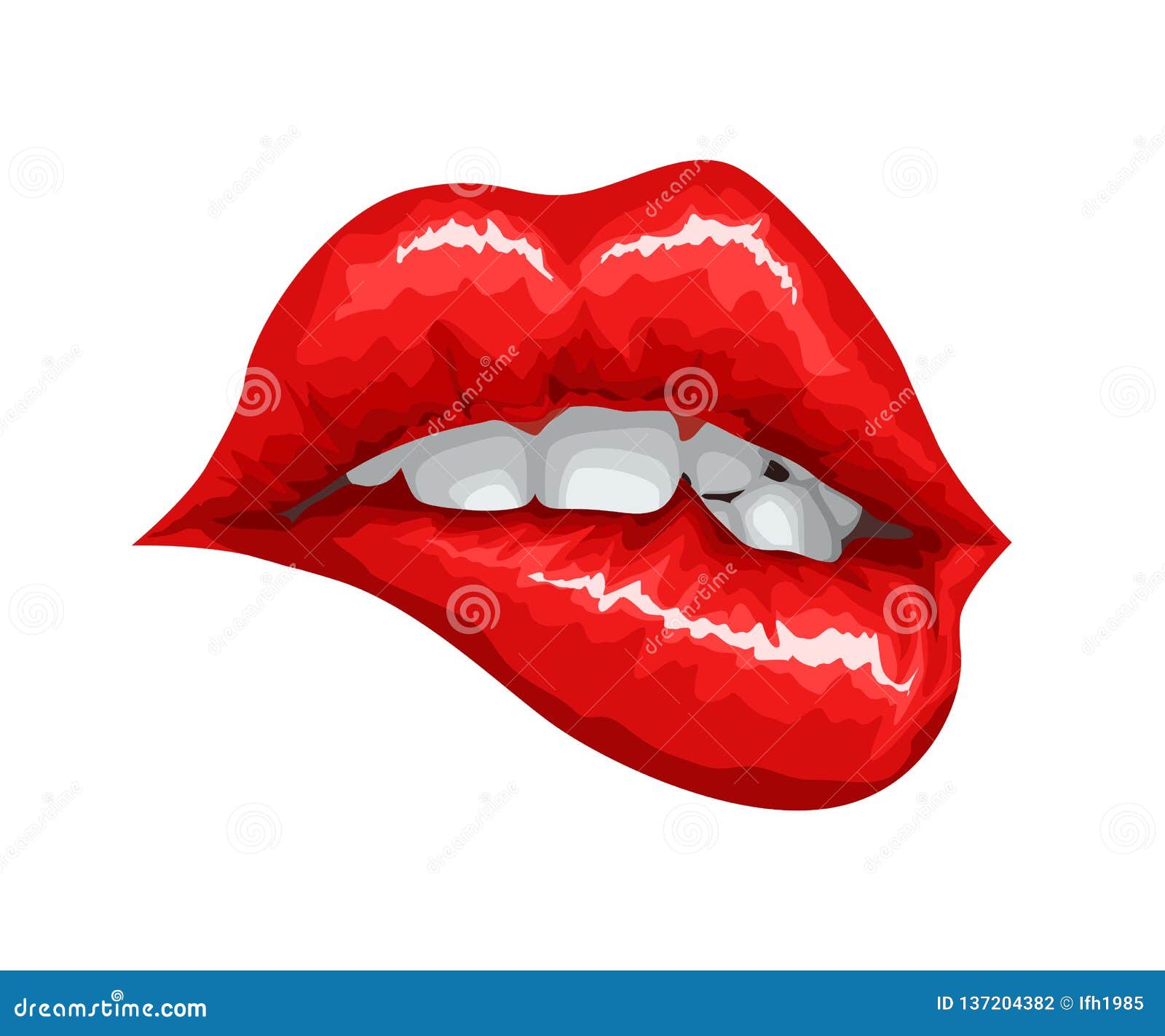 Biting Lip Svg Vector Lip Biting Design Svg Red Lip Biting Lips Clip Art Lips Svg Red Lips