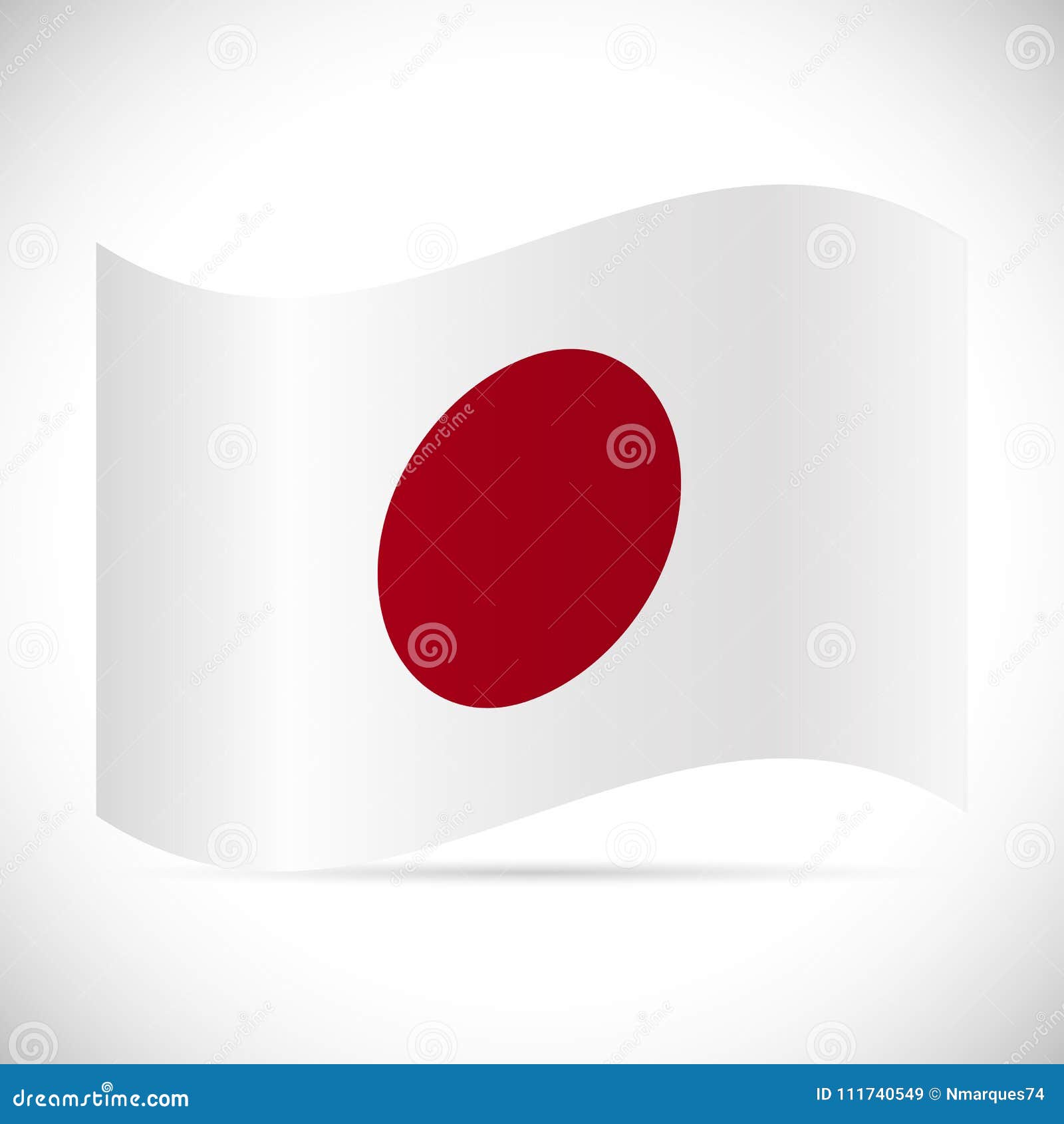Japan Flag Illustration stock vector. Illustration of silk - 111740549