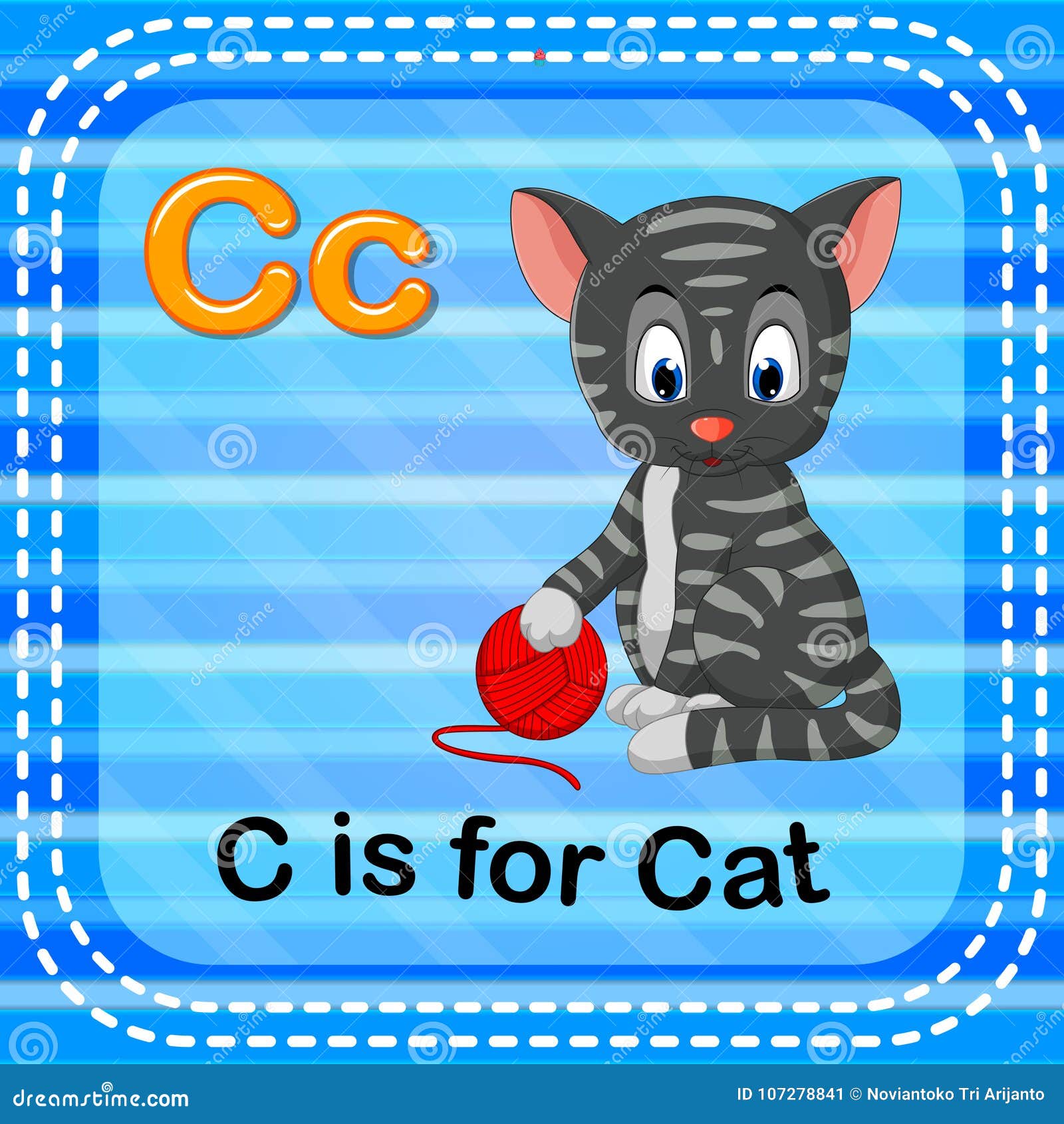 flashcard letter c is for cat