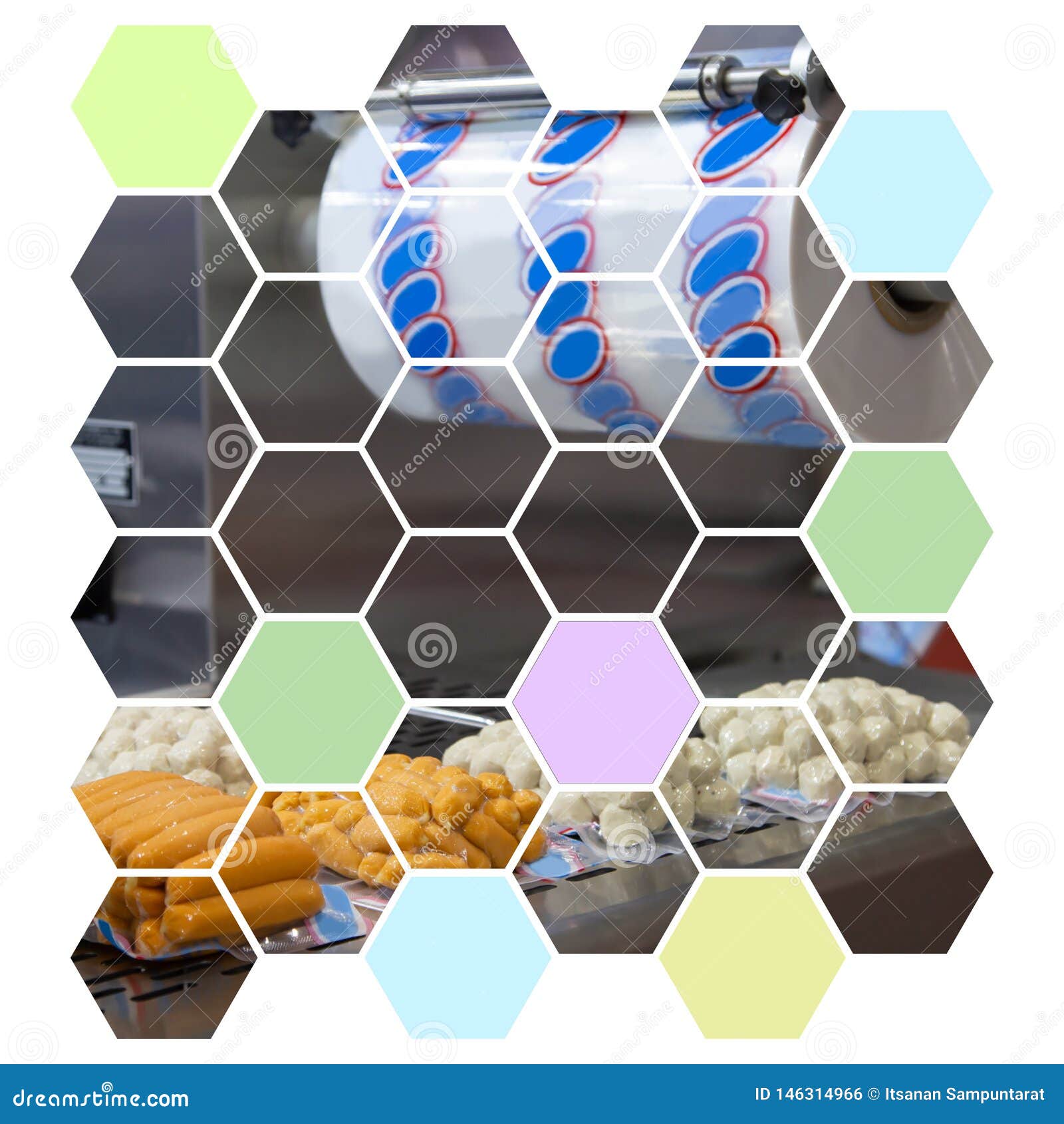 Illustration of Food Plastic Packaging Machine Stock Illustration