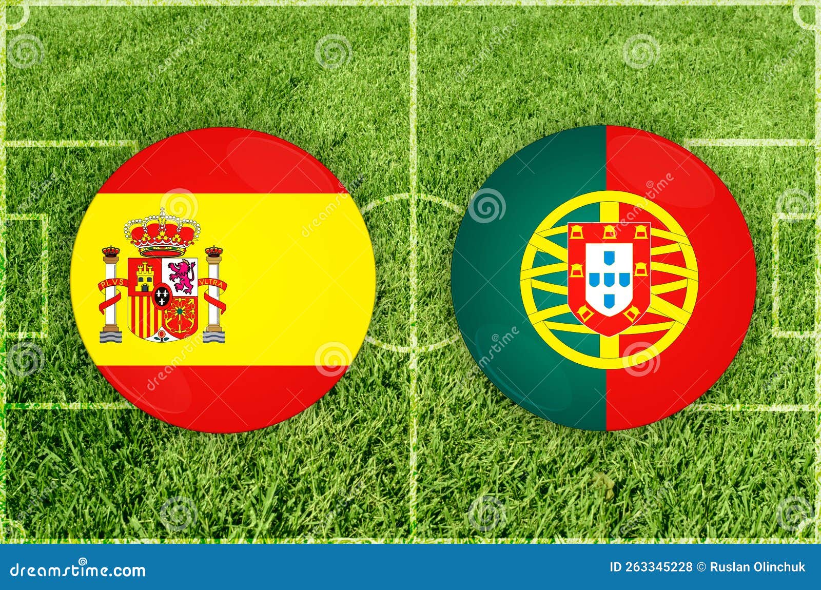 Spain Vs Portugal Football Match Stock Photo - Image of team, stadium