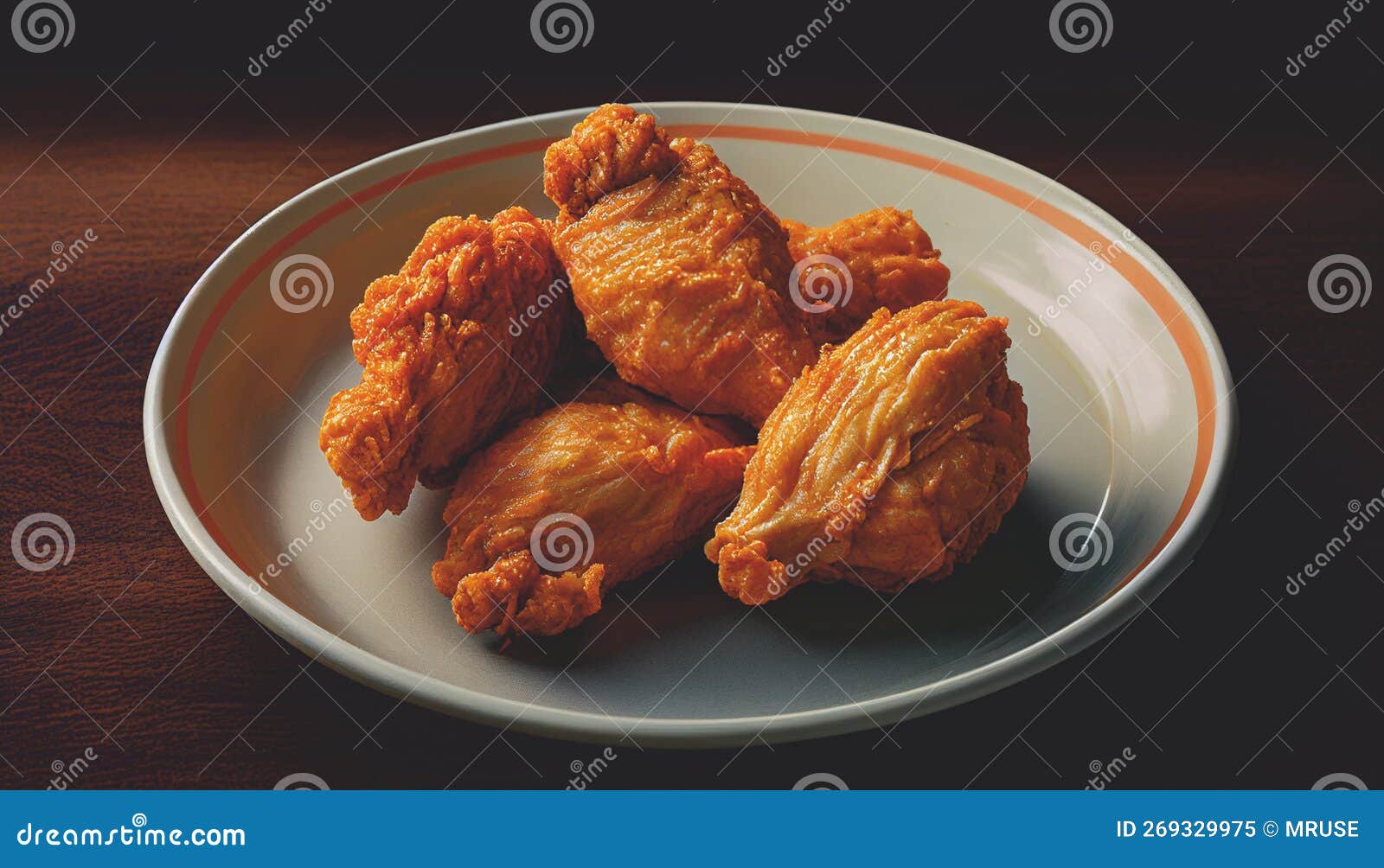 fried chicken on table created with generative ai technology