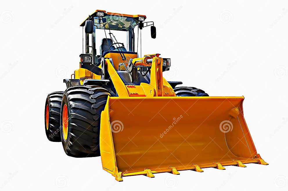 Illustration Front End Loader Intended for Material Handling or