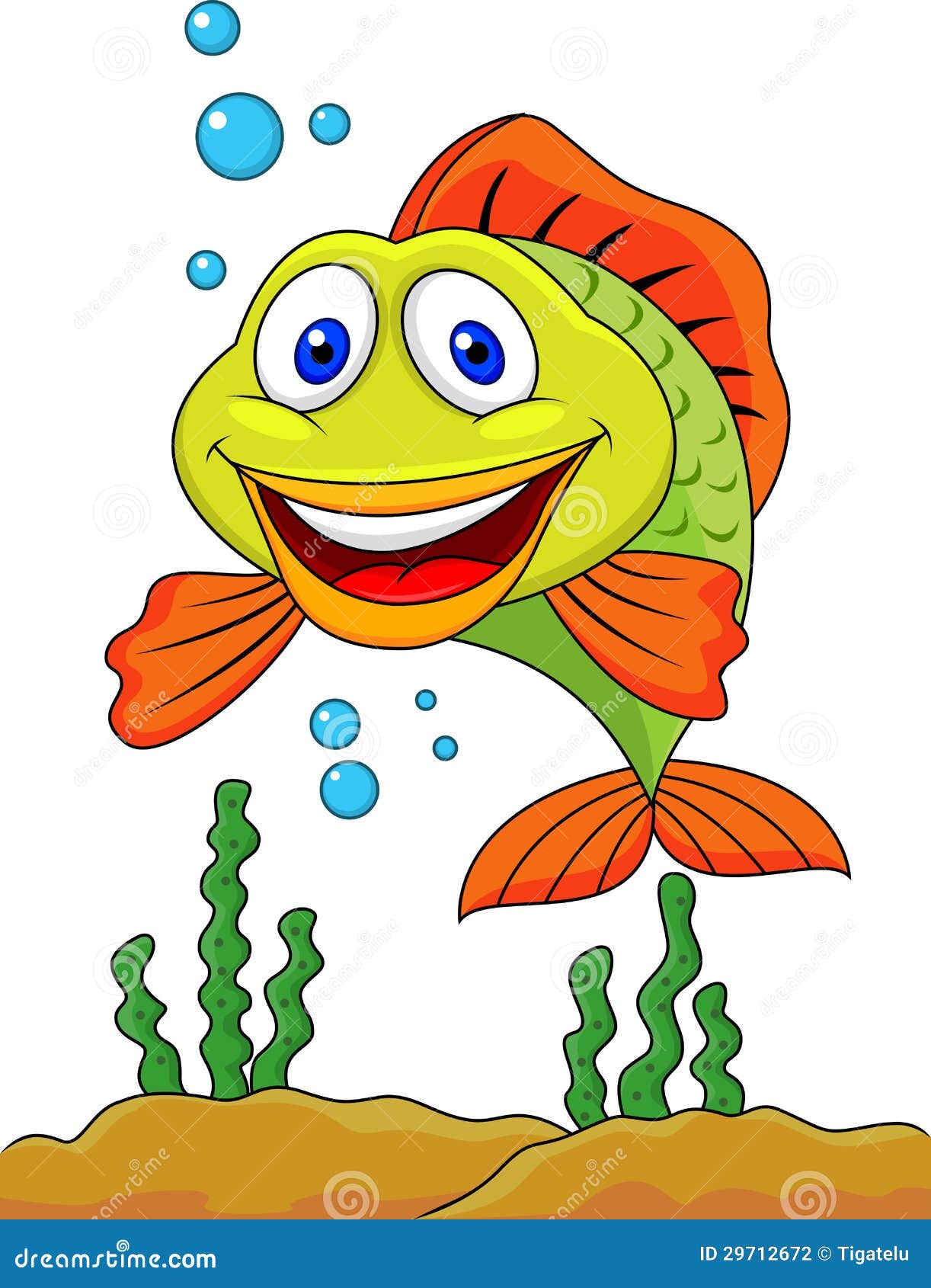 Fish cartoon stock vector. Illustration of fishes, reef ...