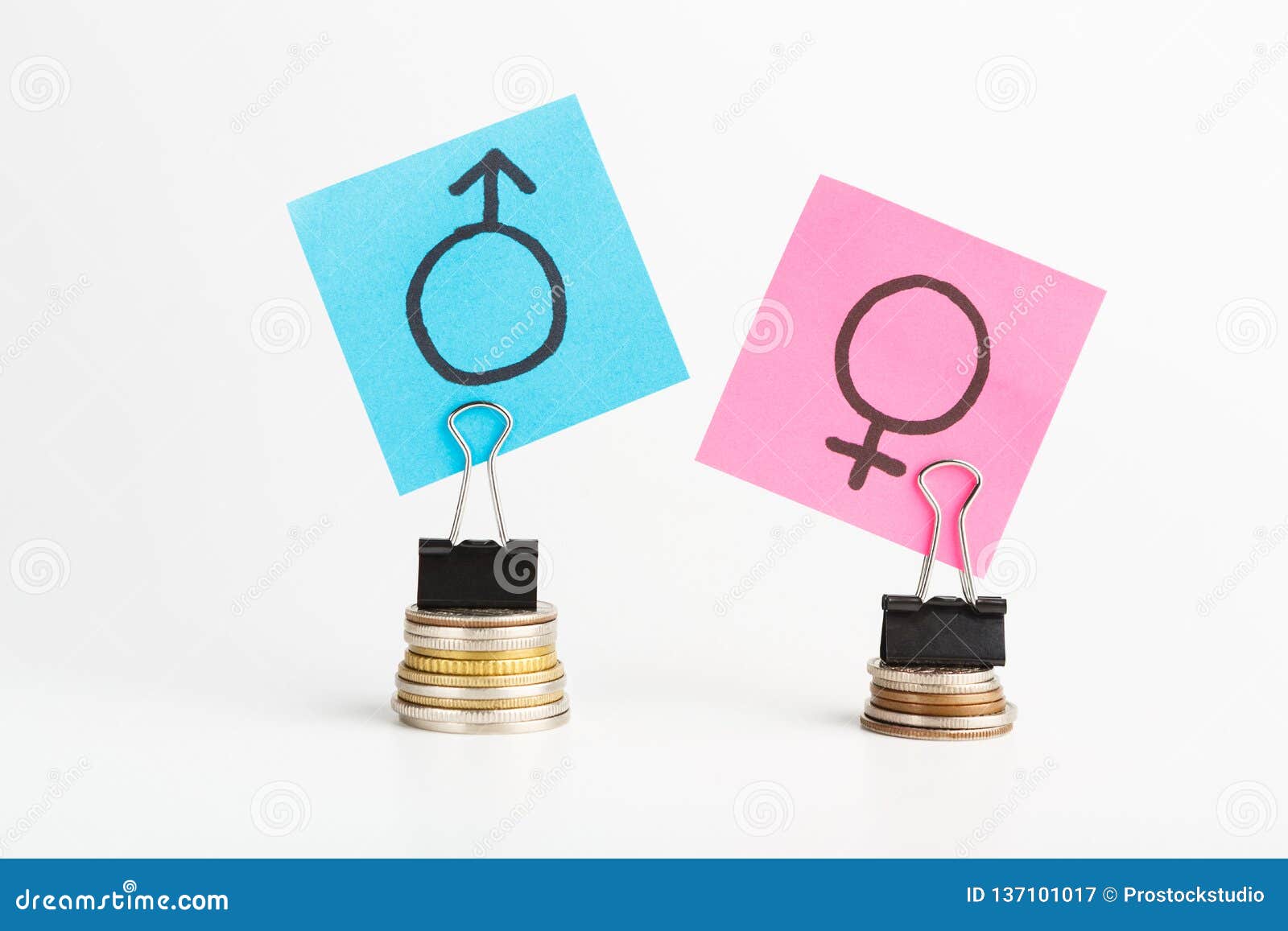  of gender pay gap with colorful stickers