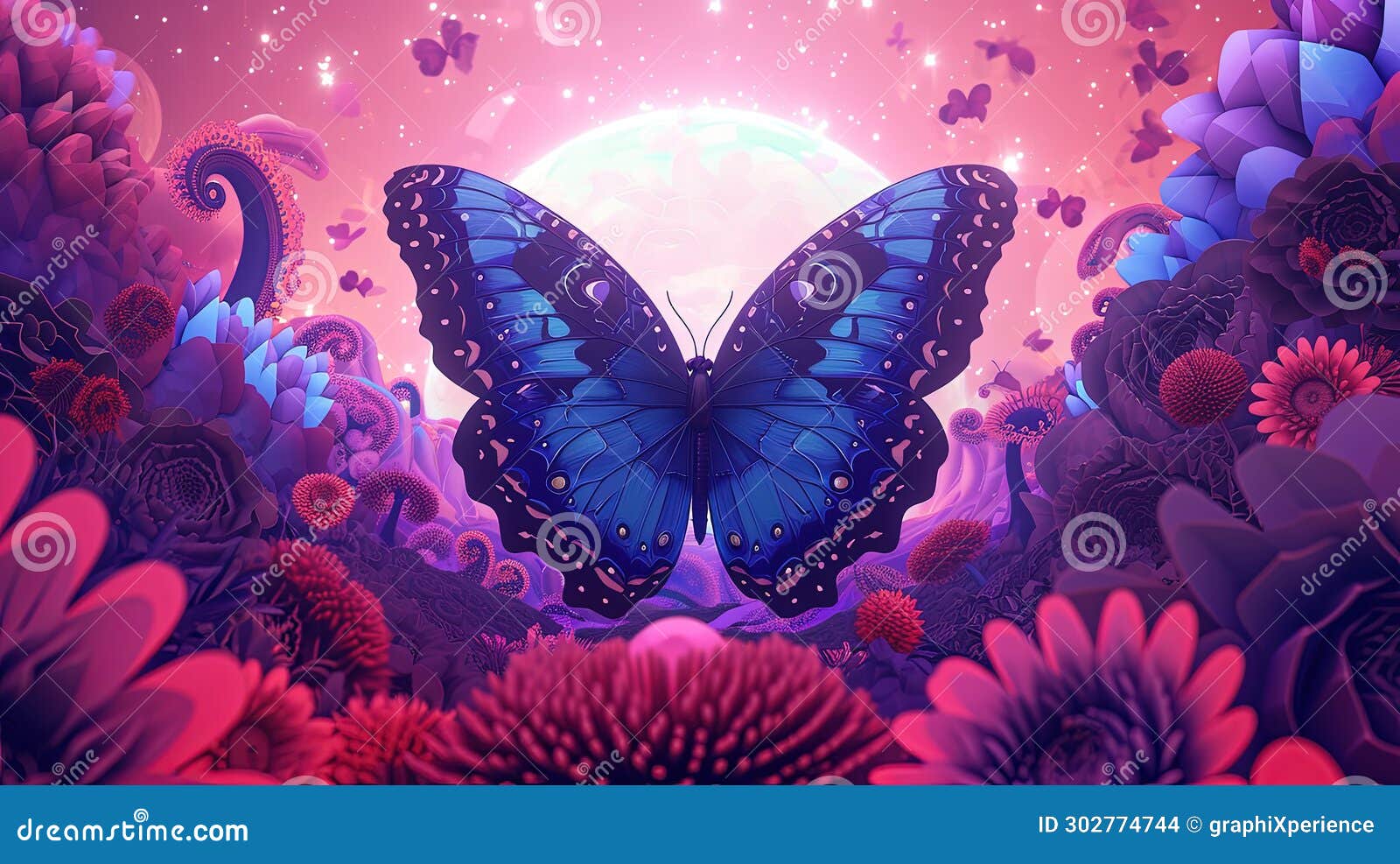 beautiful blue butterfly