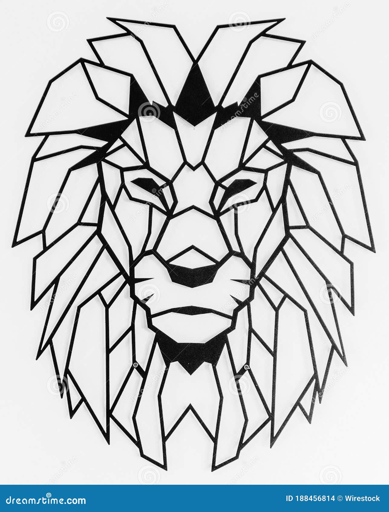 Geometric Lion Drawing