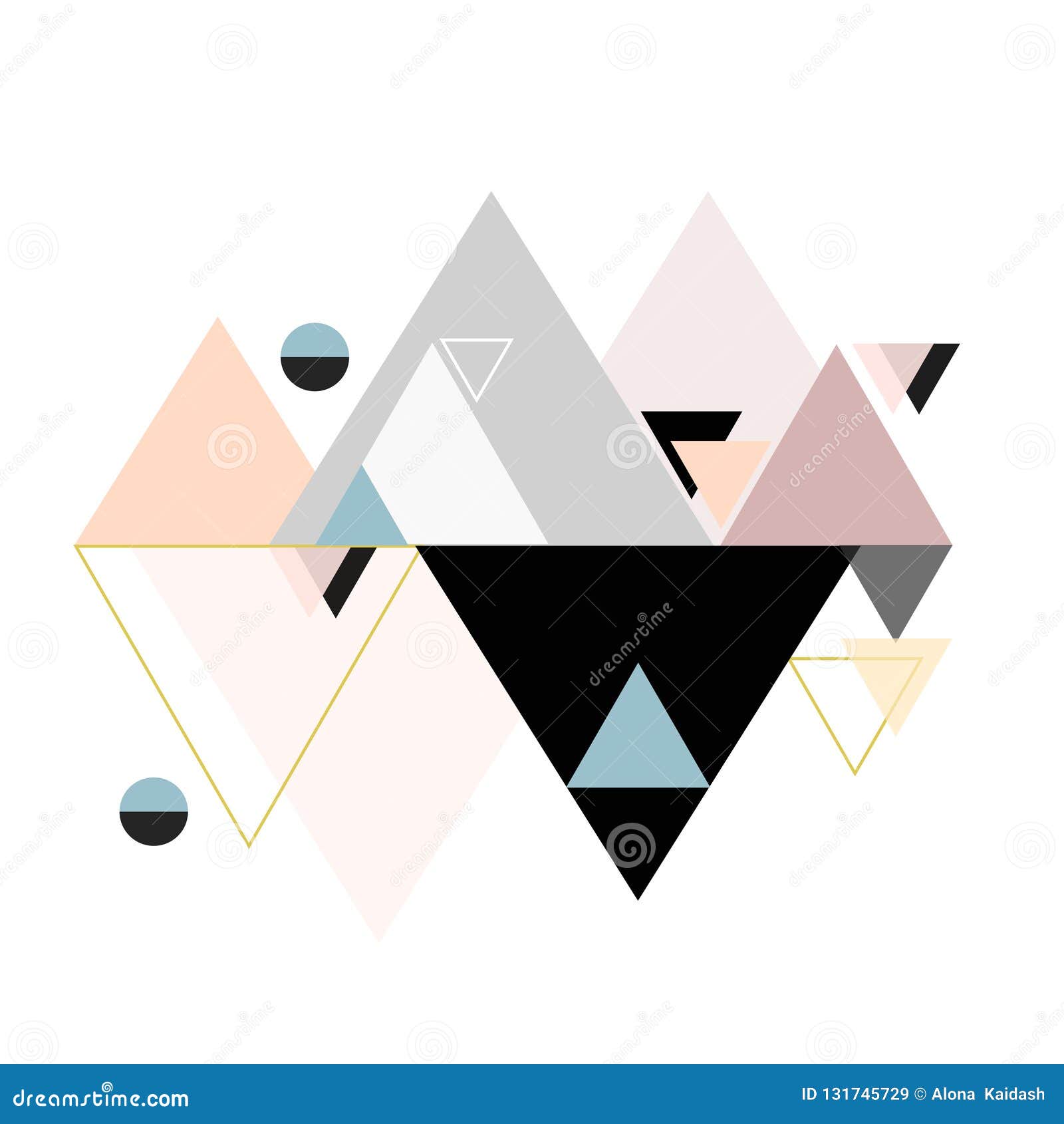 Triangles Diamonds Illustration Geometric Shapes Stock Vector