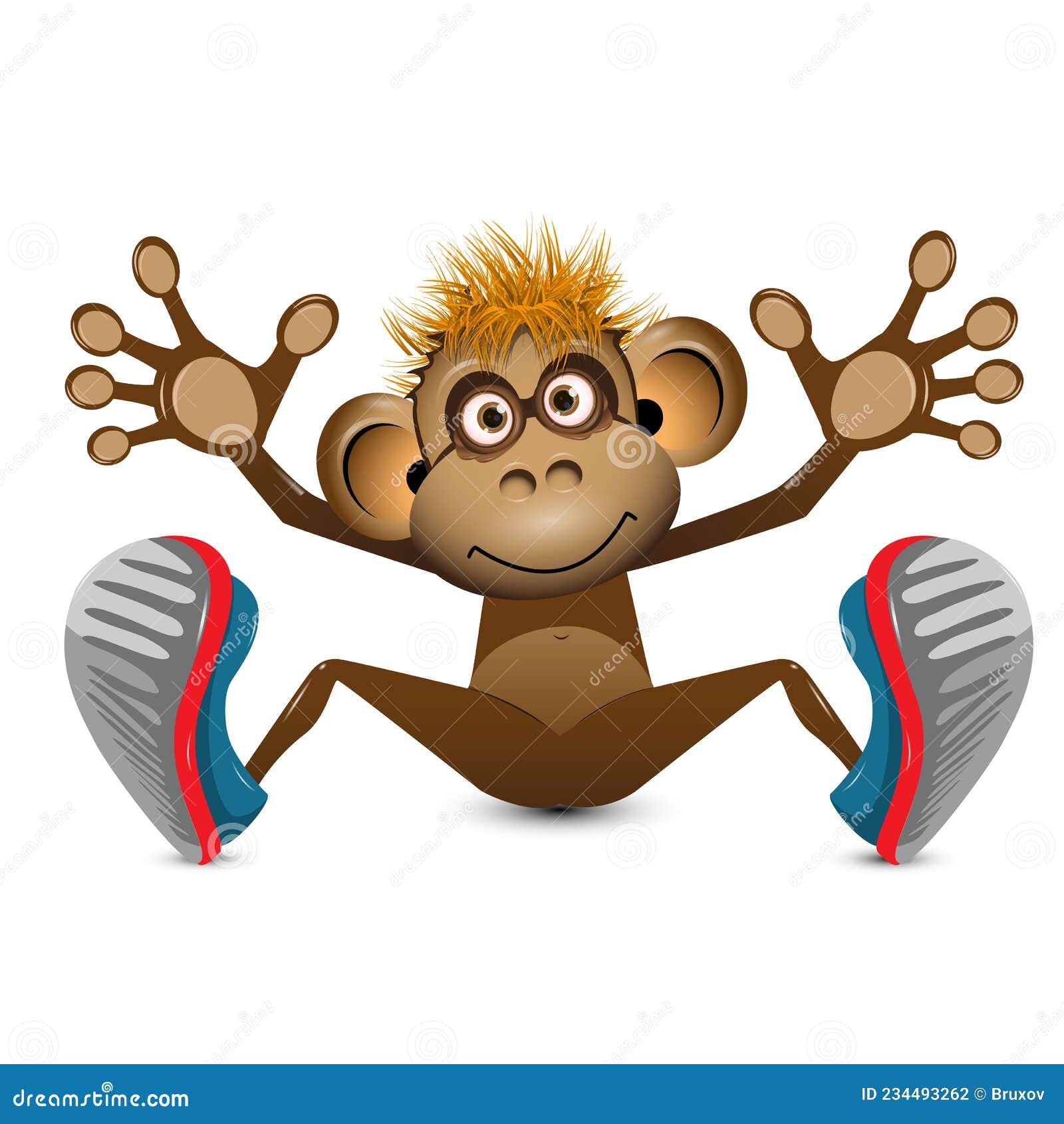Illustration of a Ginger Monkey Stock Vector Illustration of redhead