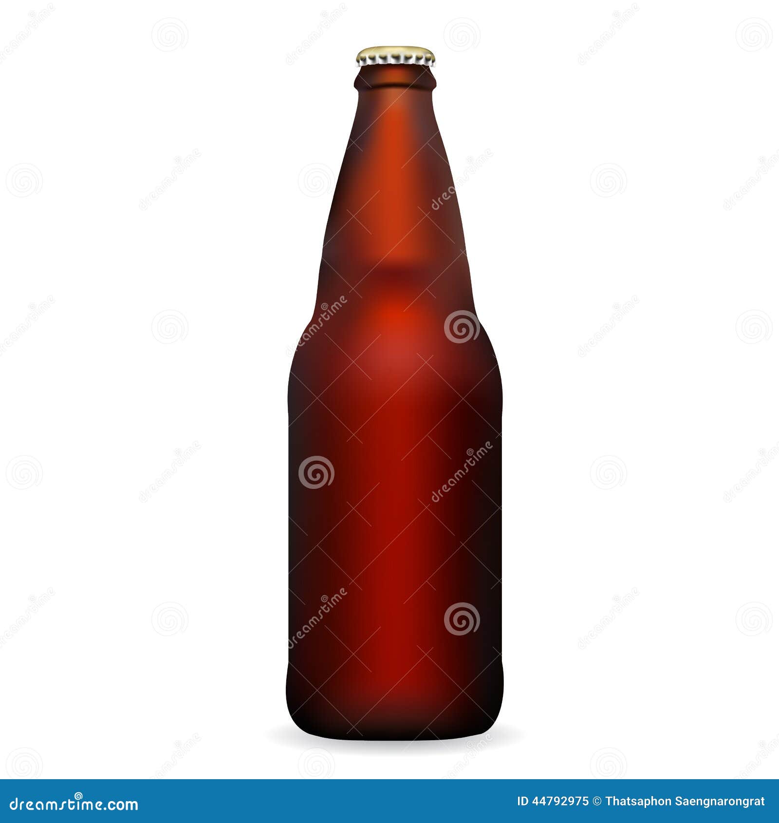 Illustration of Glass Beer Bottle with Cap Stock Vector Illustration