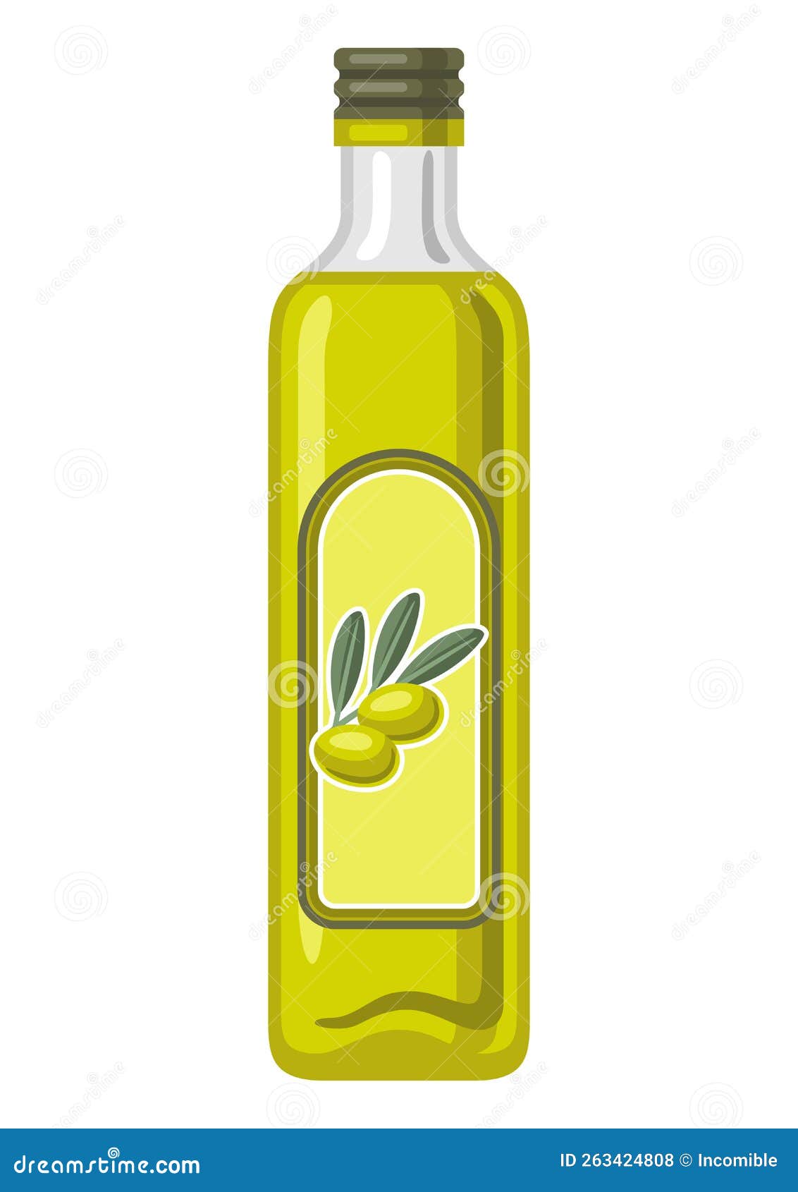  of glass bottle with olive oil. image for culinary and agriculture.