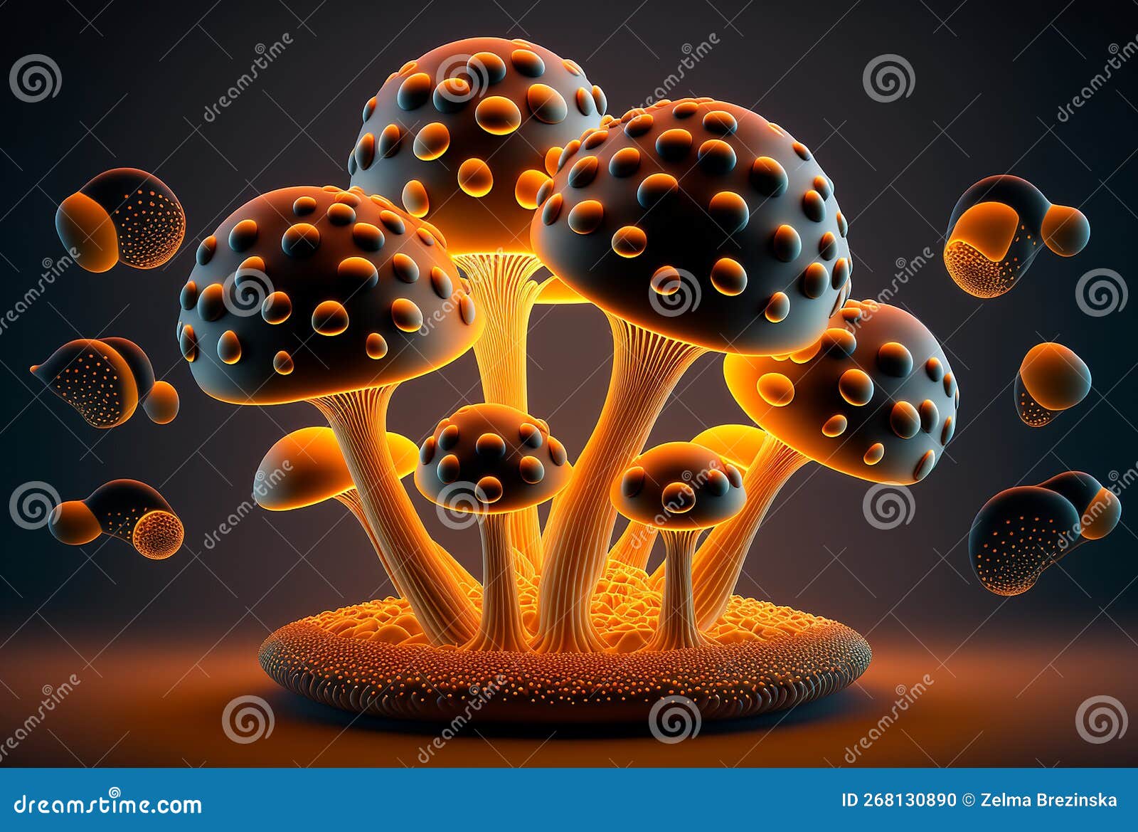 Trippy Mushrooms Pattern Design Vector Download