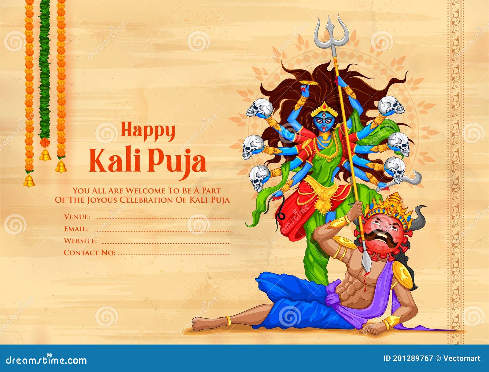 Goddess Kali Maa on Diwali Kali Pooja Background Killing Corona Monster of  India Festival Stock Illustration - Illustration of faith, editable:  201289767