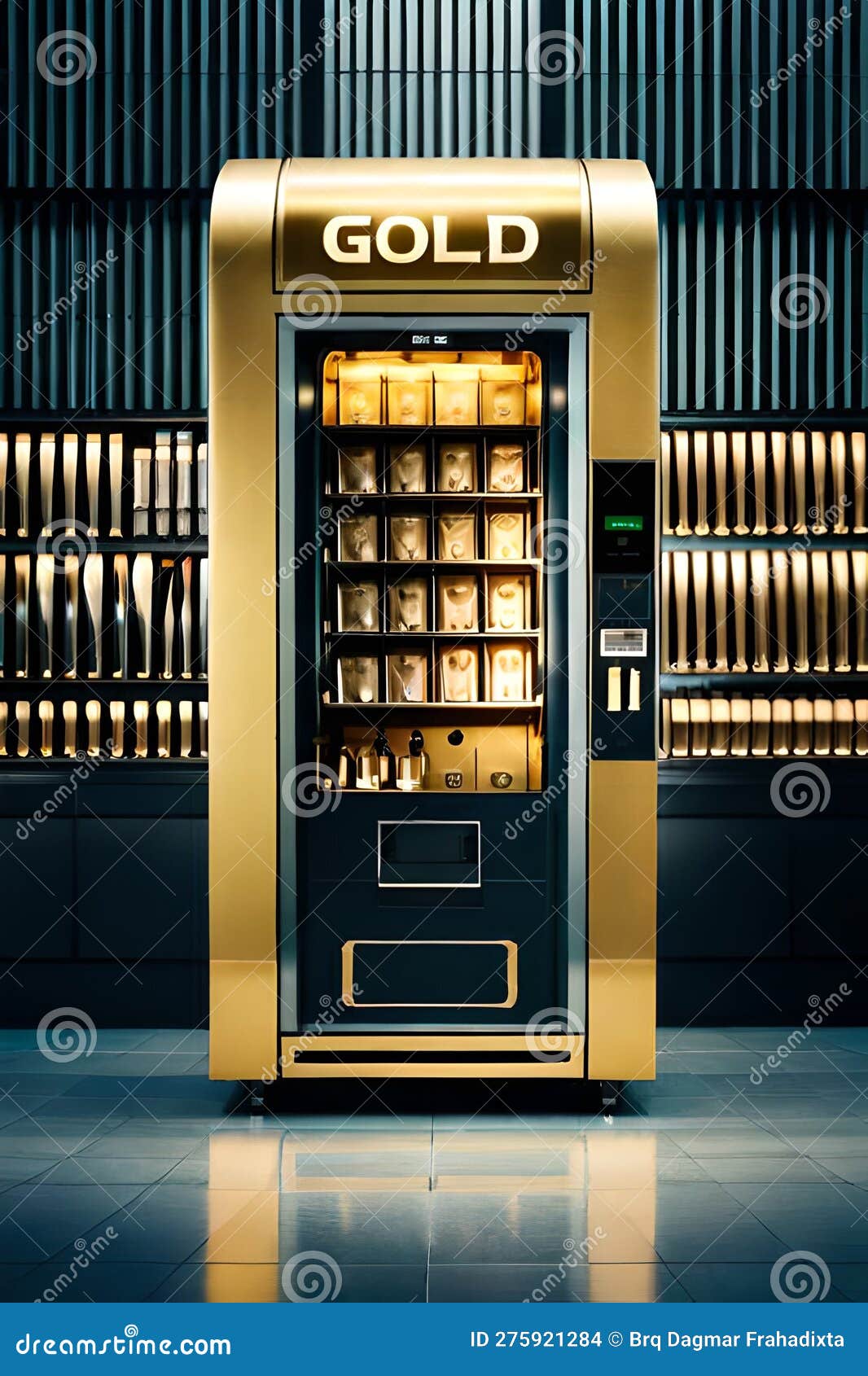 An Illustration for Gold Vending Machine Which it Can Be Purchase