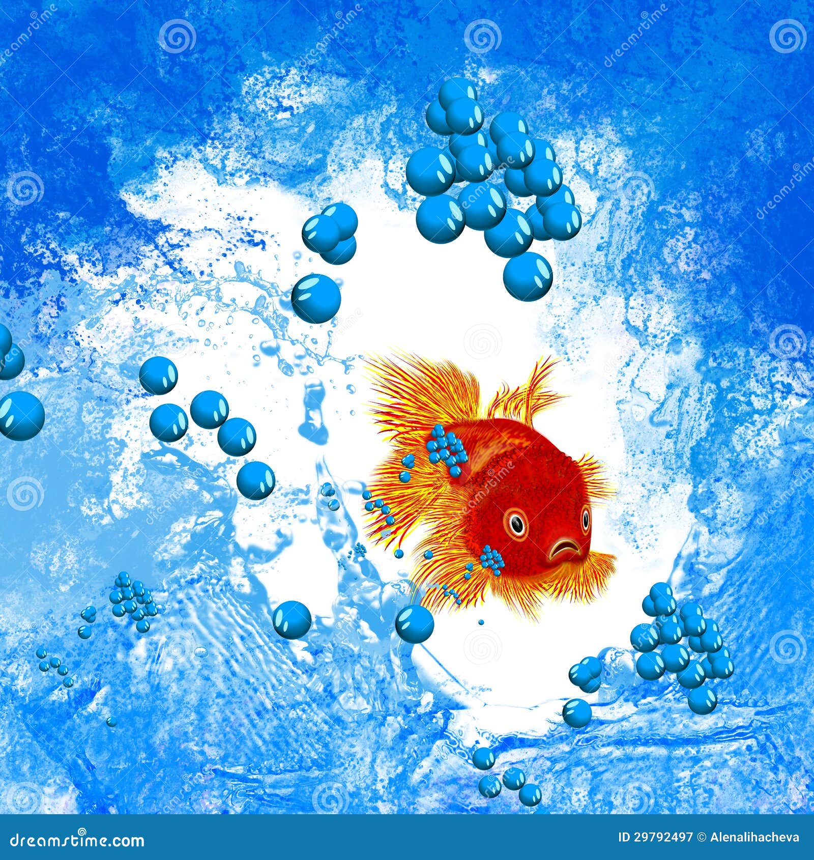 Goldfish stock illustration. Illustration of aqua, liquid - 29792497