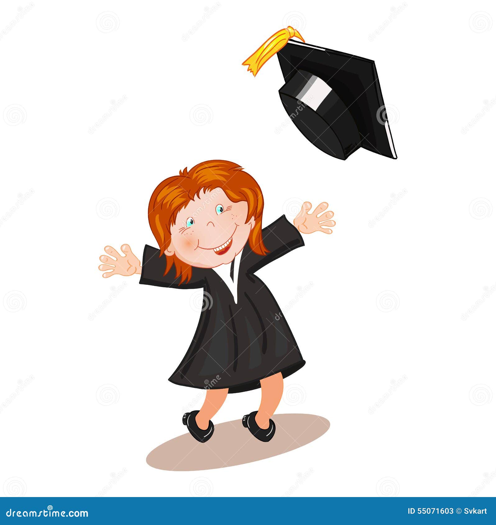 Illustration of Graduate Student Stock Vector - Illustration of success ...