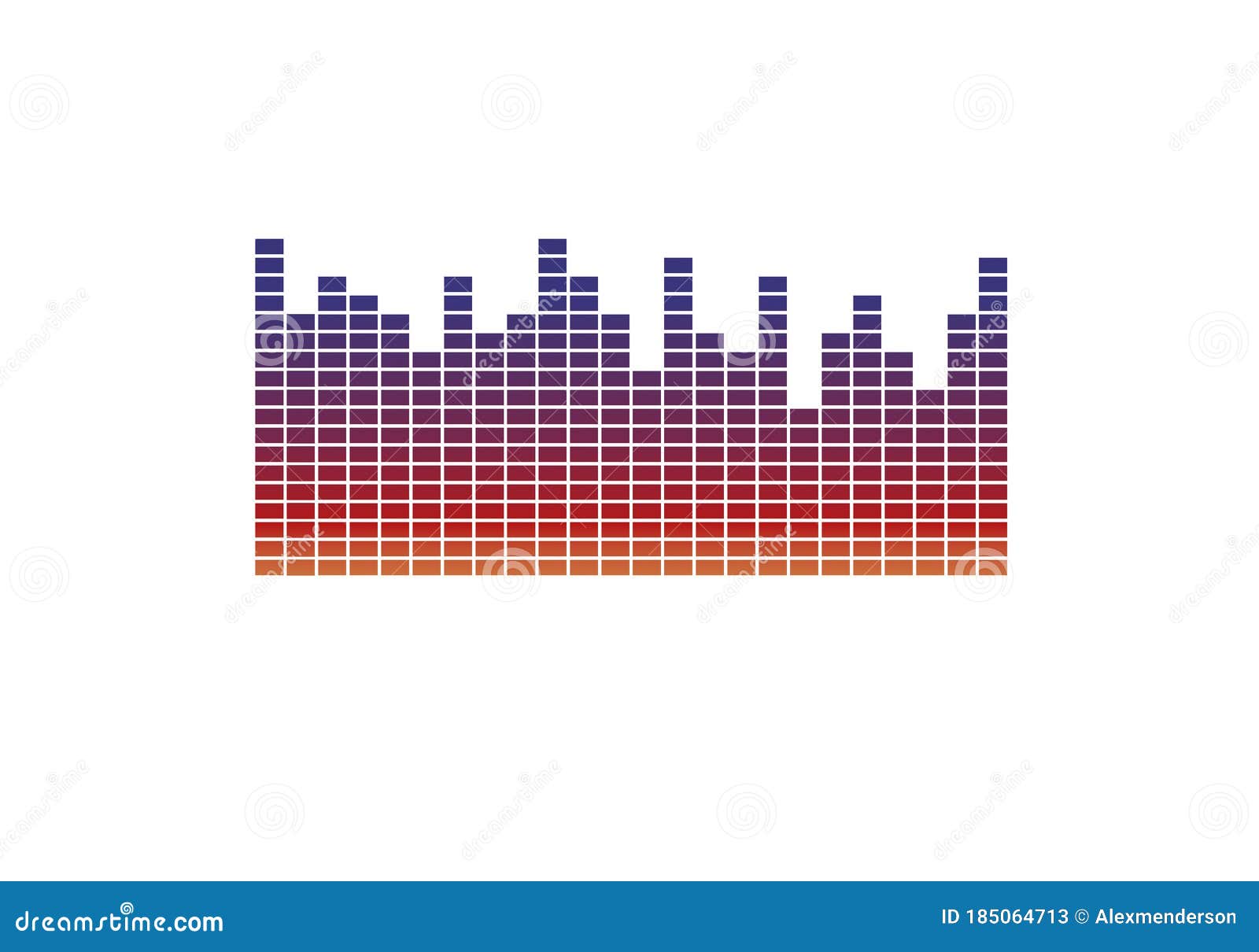 Graphic Music Equalizer Isolated on White Background Stock Image ...