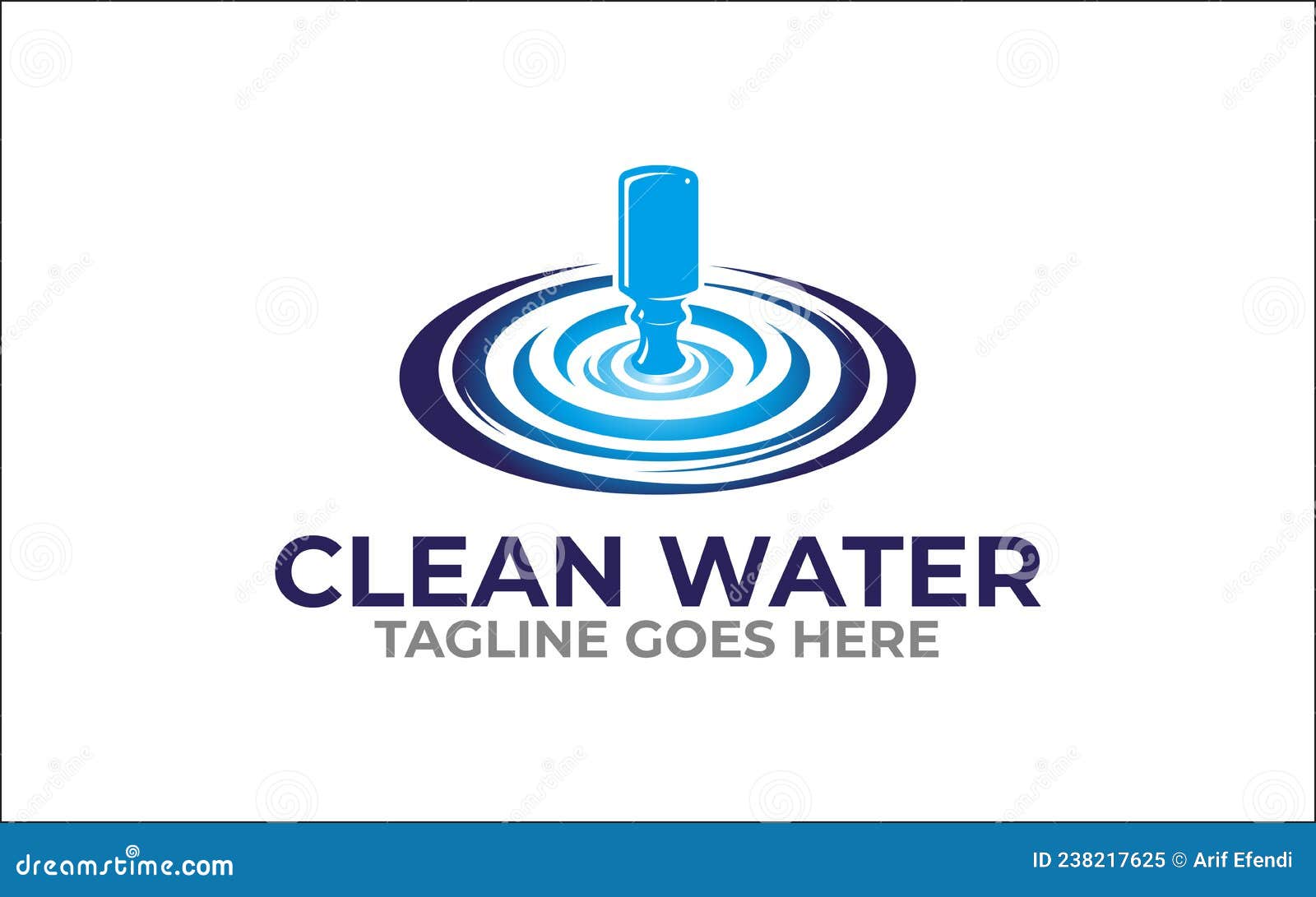 Illustration Vector Graphic of the Best Clean Water Company Logo Design Template Stock Vector