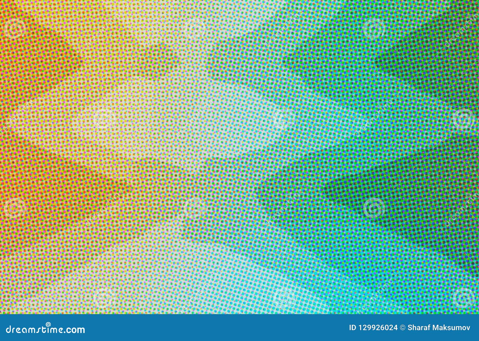 Illustration of Green and Yellow Dots Horizontal Background. Stock